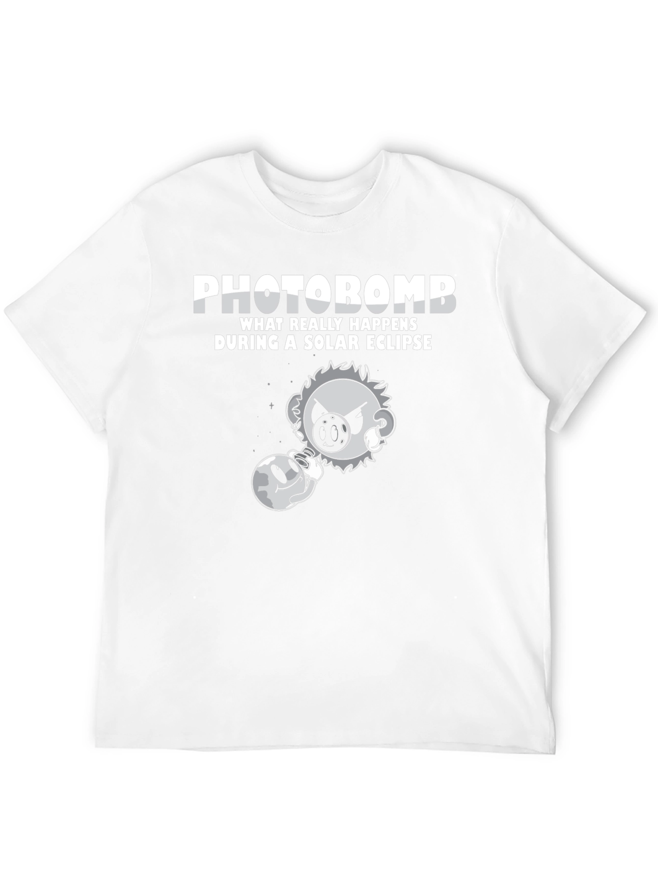 Black Photobomb Solar Eclipse T-Shirt view 12