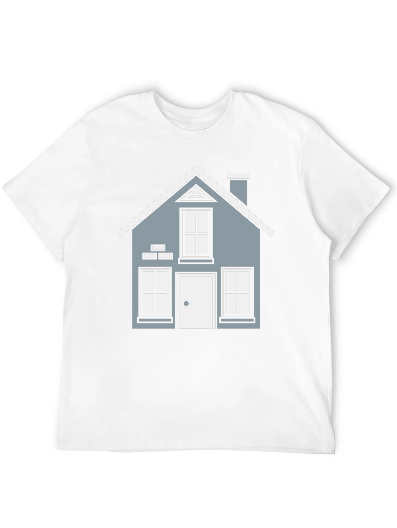 Black House Graphic T-Shirt - Black Crew Neck Tee view 12