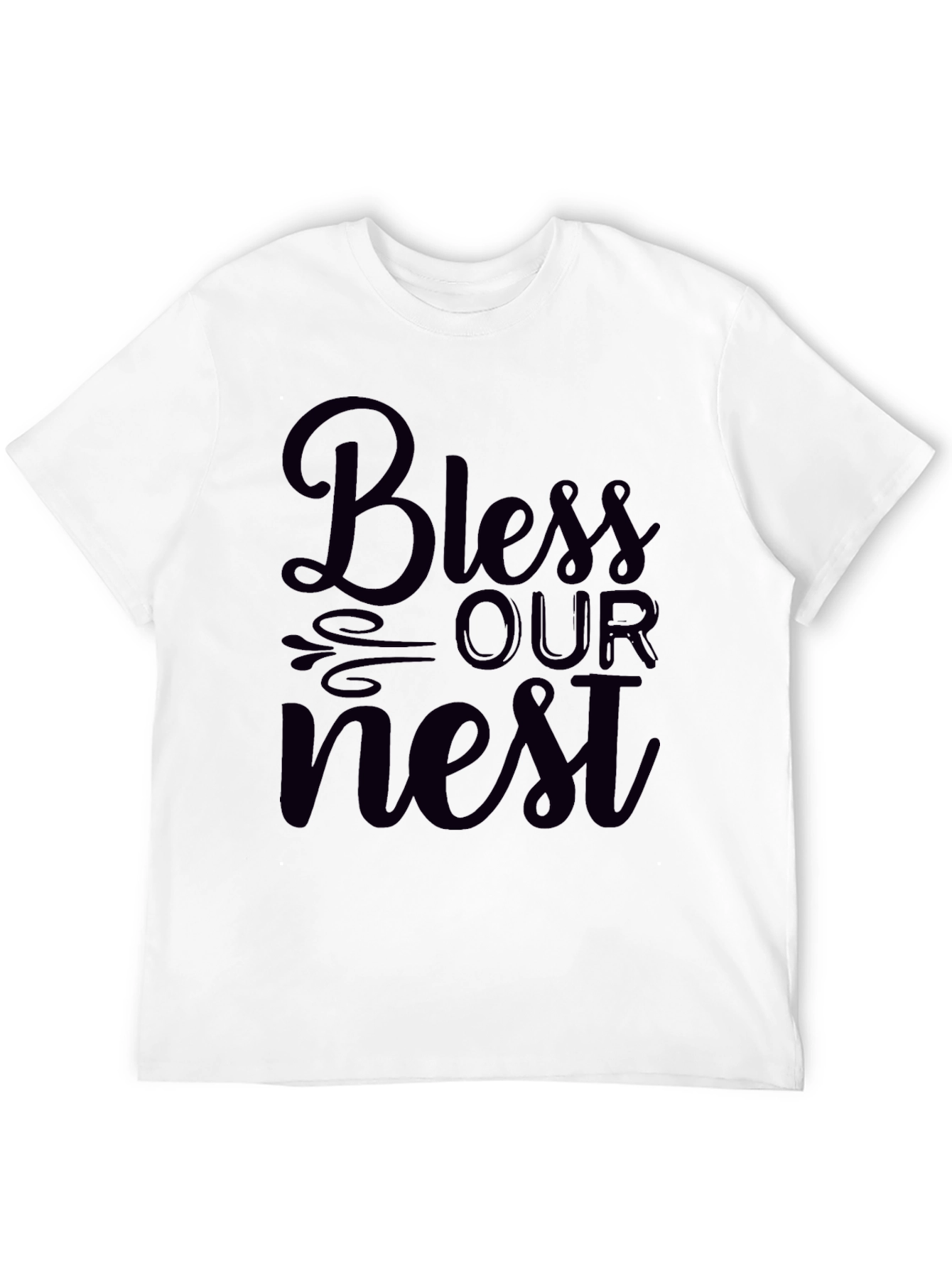 Black Bless Our Nest Graphic Tee - Stylish Comfort view 12