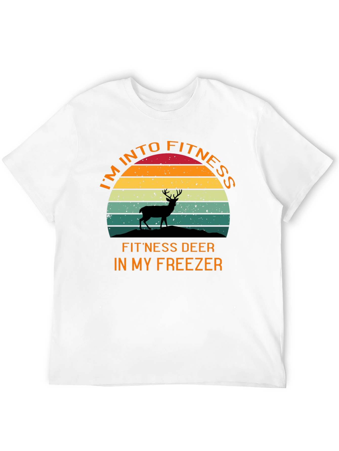 Black Fitness Deer T-Shirt - Humorous Workout Tee view 12