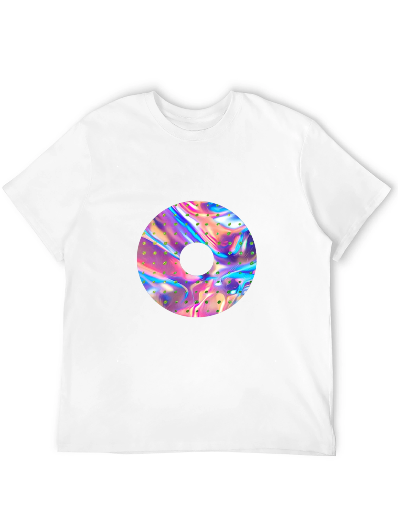 Black Holographic Donut Graphic Black Tee view 12