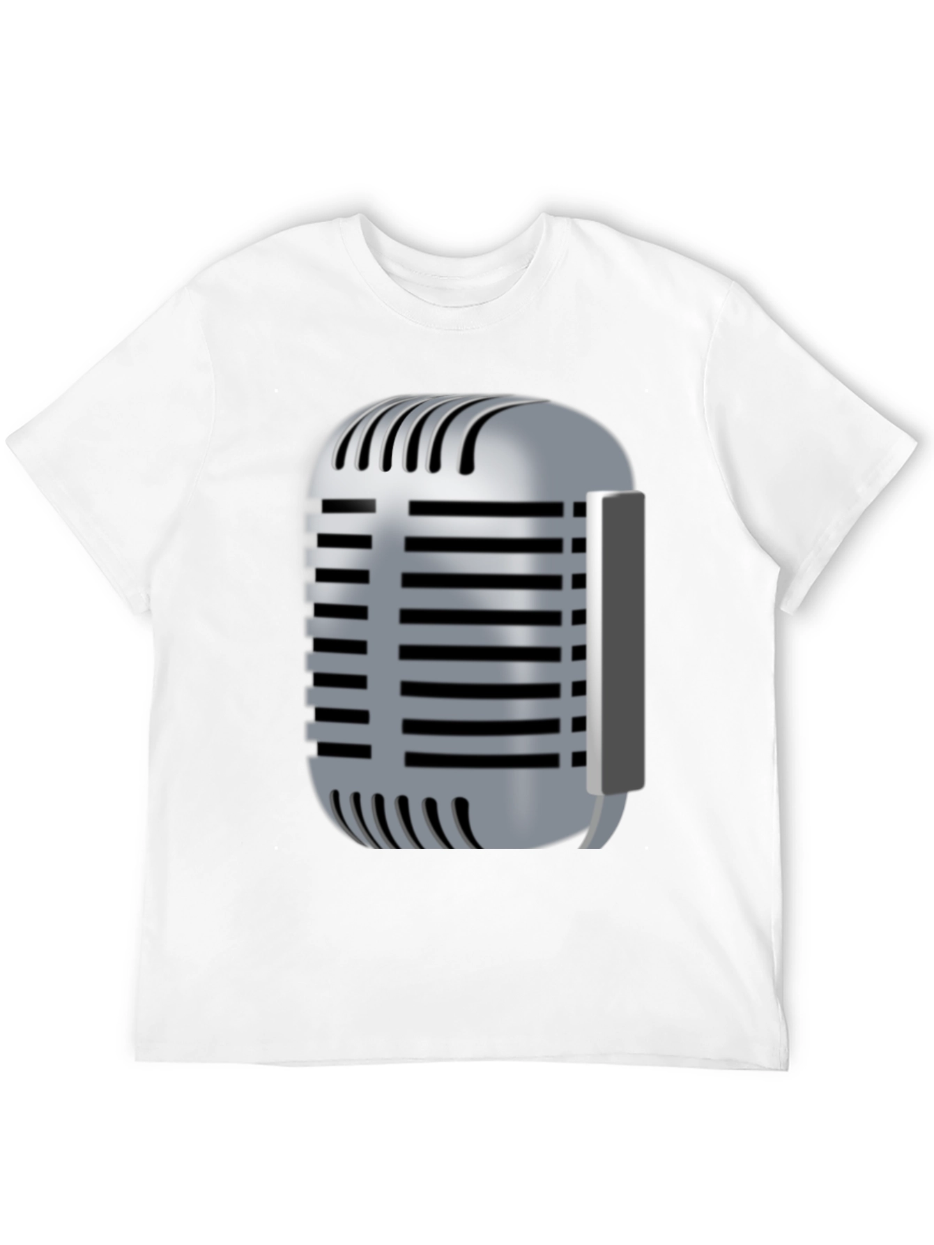 Black Vintage Microphone Graphic T-Shirt view 12