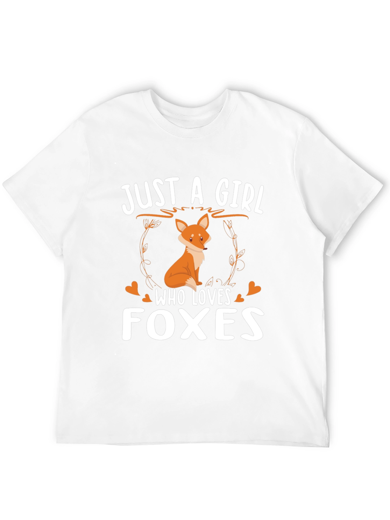 Black Just A Girl Who Loves Foxes Graphic T-Shirt view 12