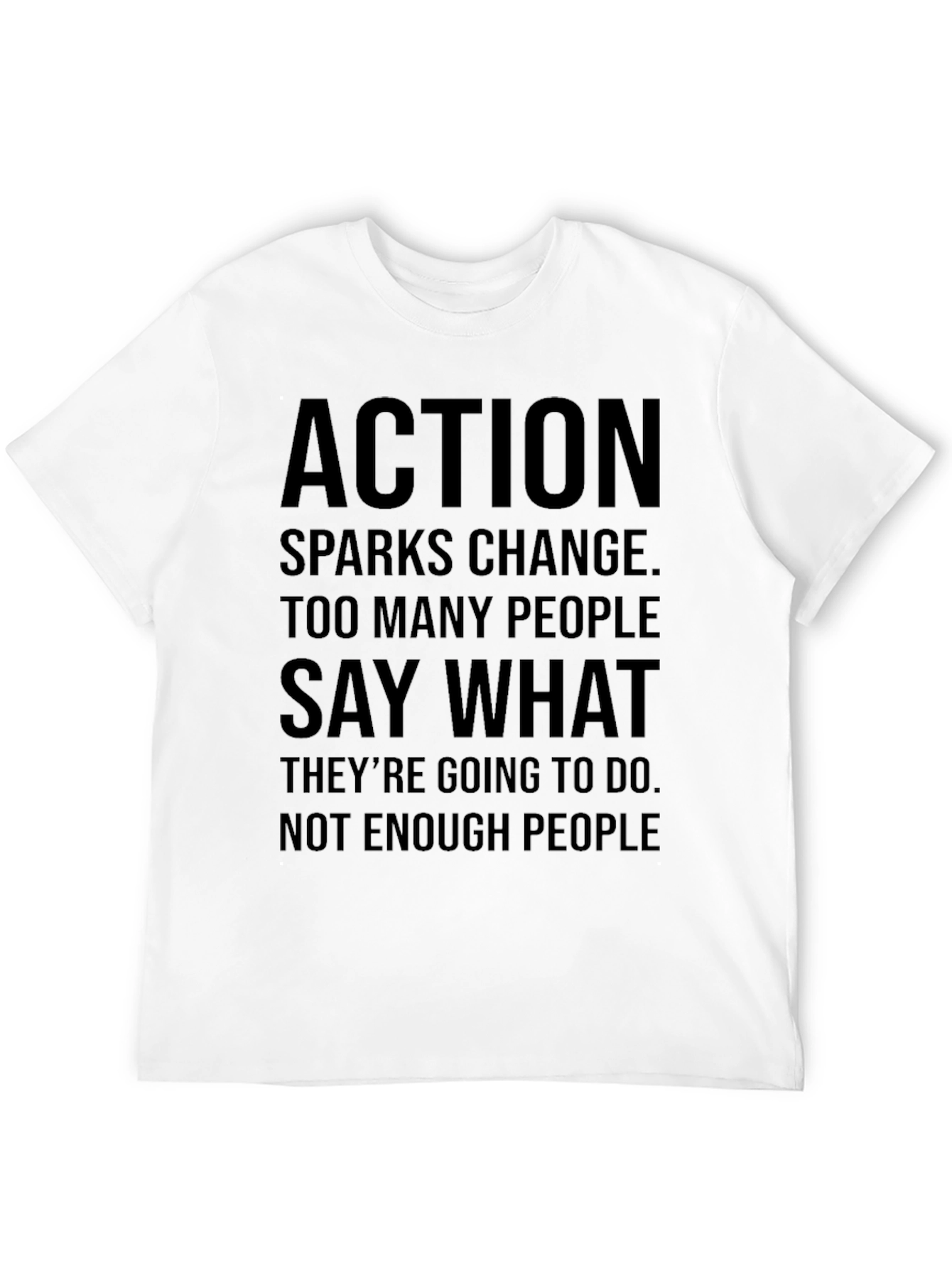 Black Action Sparks Change Graphic T-Shirt view 12
