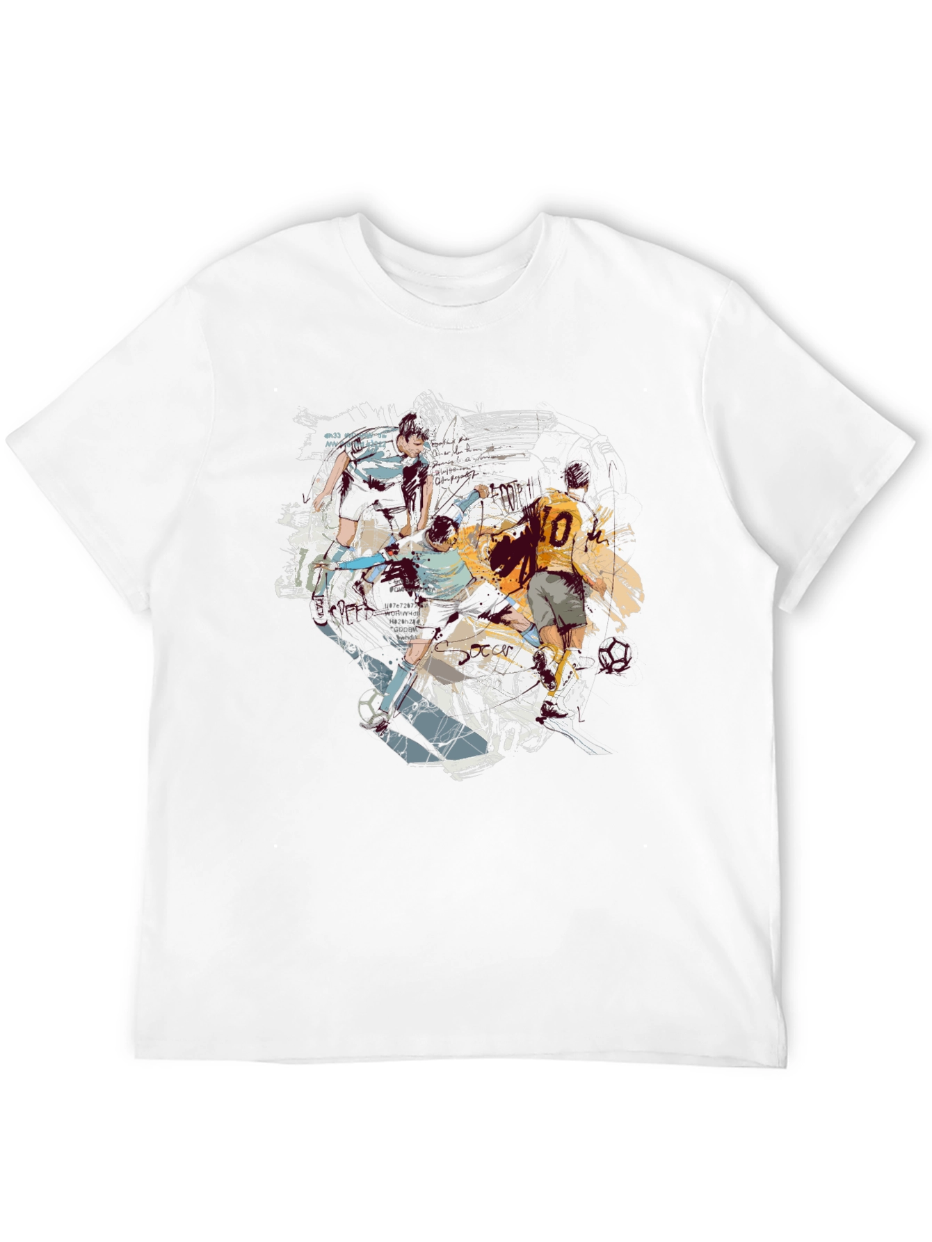 Black Soccer Art Graphic T-Shirt - Cool & Casual view 12