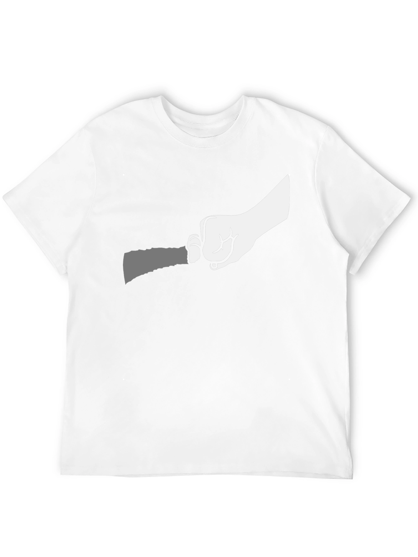 Black Hand Holding Knife Graphic T-Shirt view 12