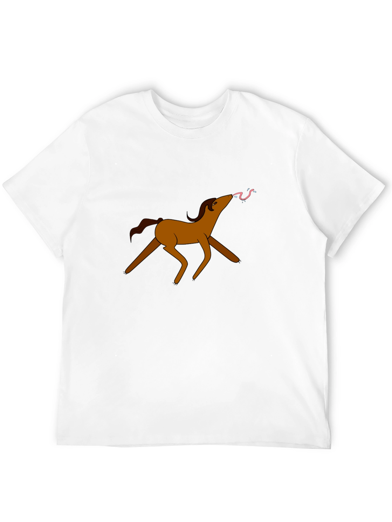 Black Cartoon Horse Graphic Tee - Unique Design view 12