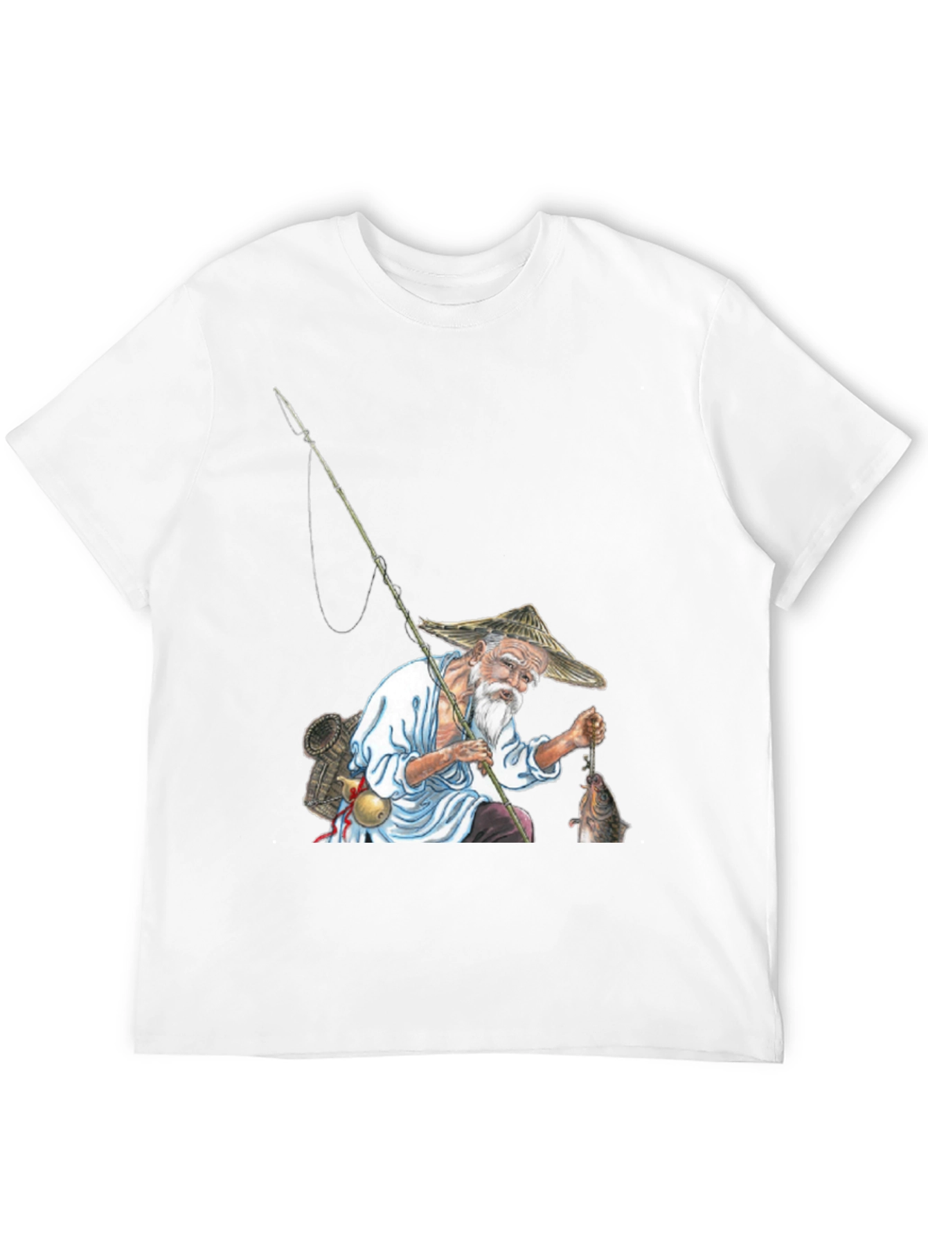 Black Fisherman Graphic Tee - Unique Artistic Design view 12