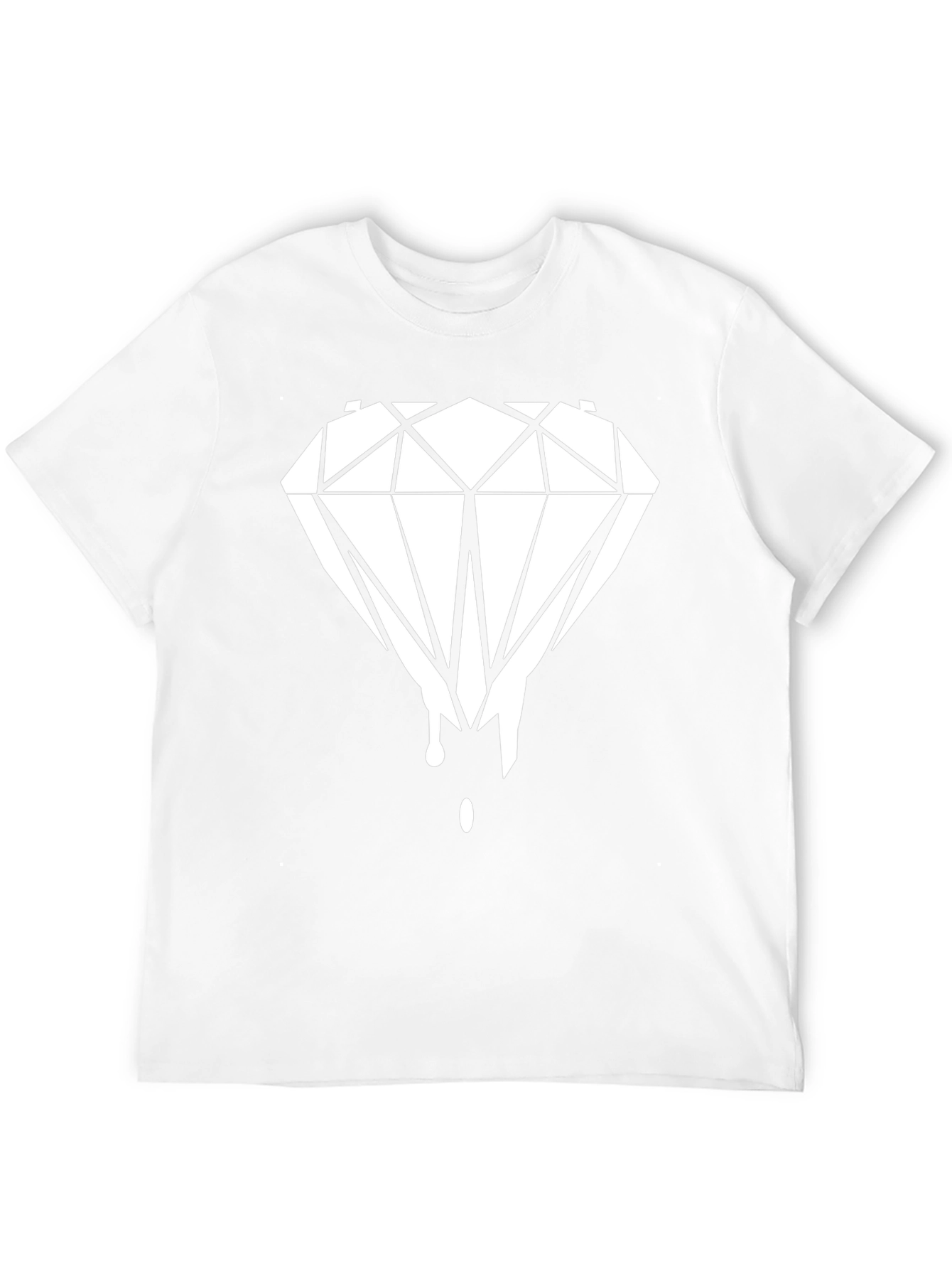 Diamond Drip Graphic Tee - Black Cotton Blend - 12