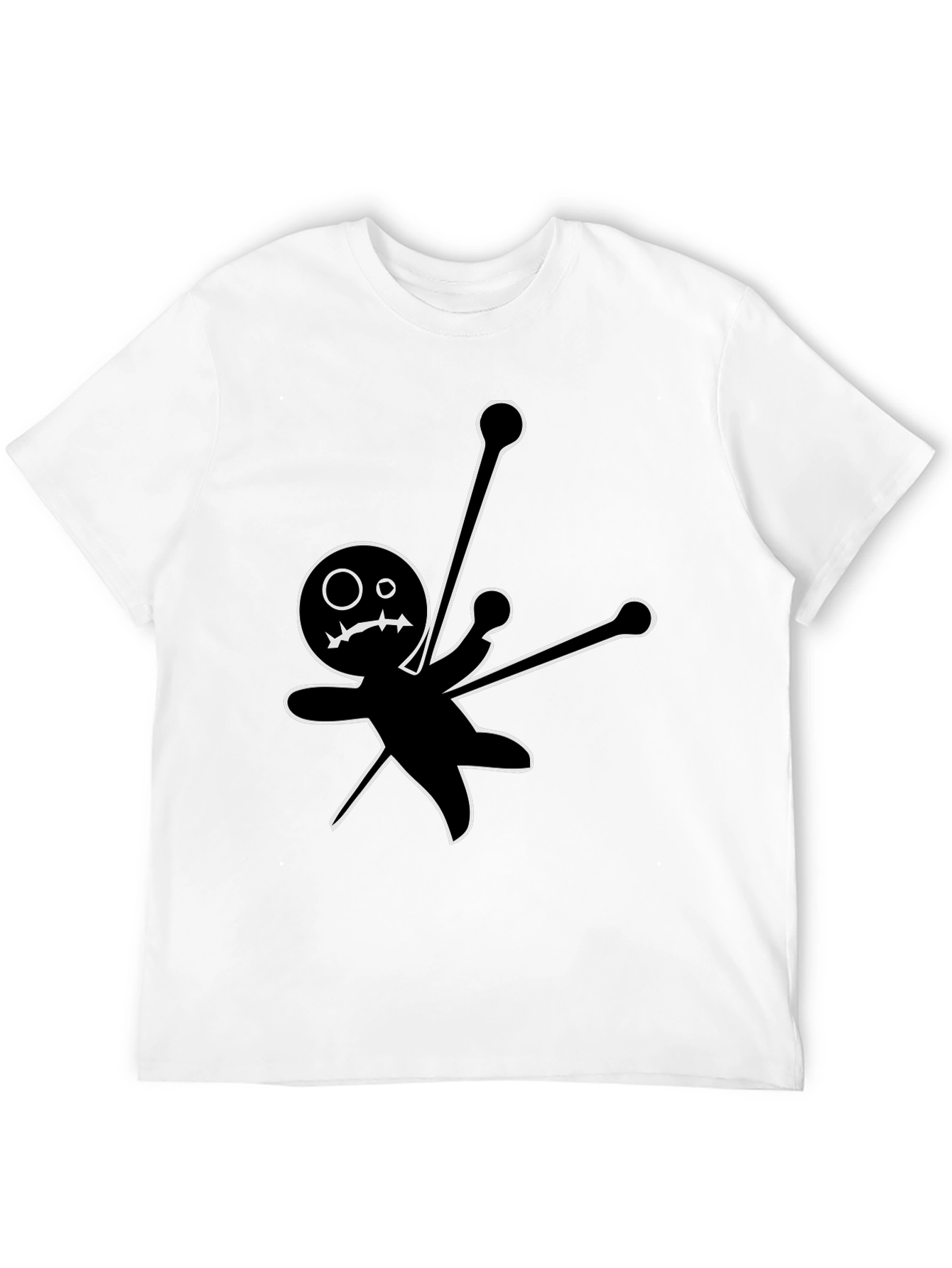 Black Voodoo Doll Graphic Tee - Black Cotton view 12