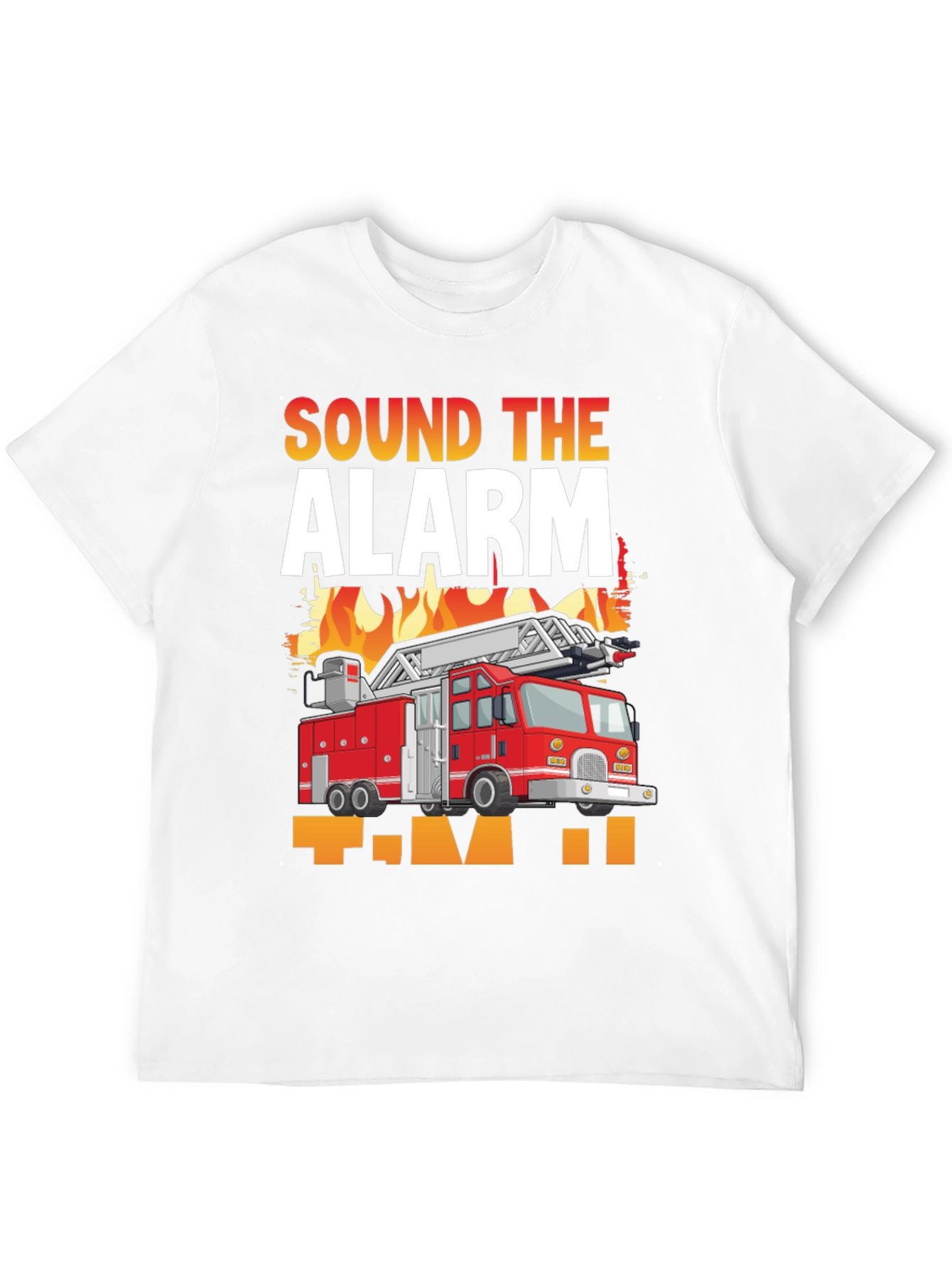 Black Sound the Alarm Firefighter T-Shirt view 12