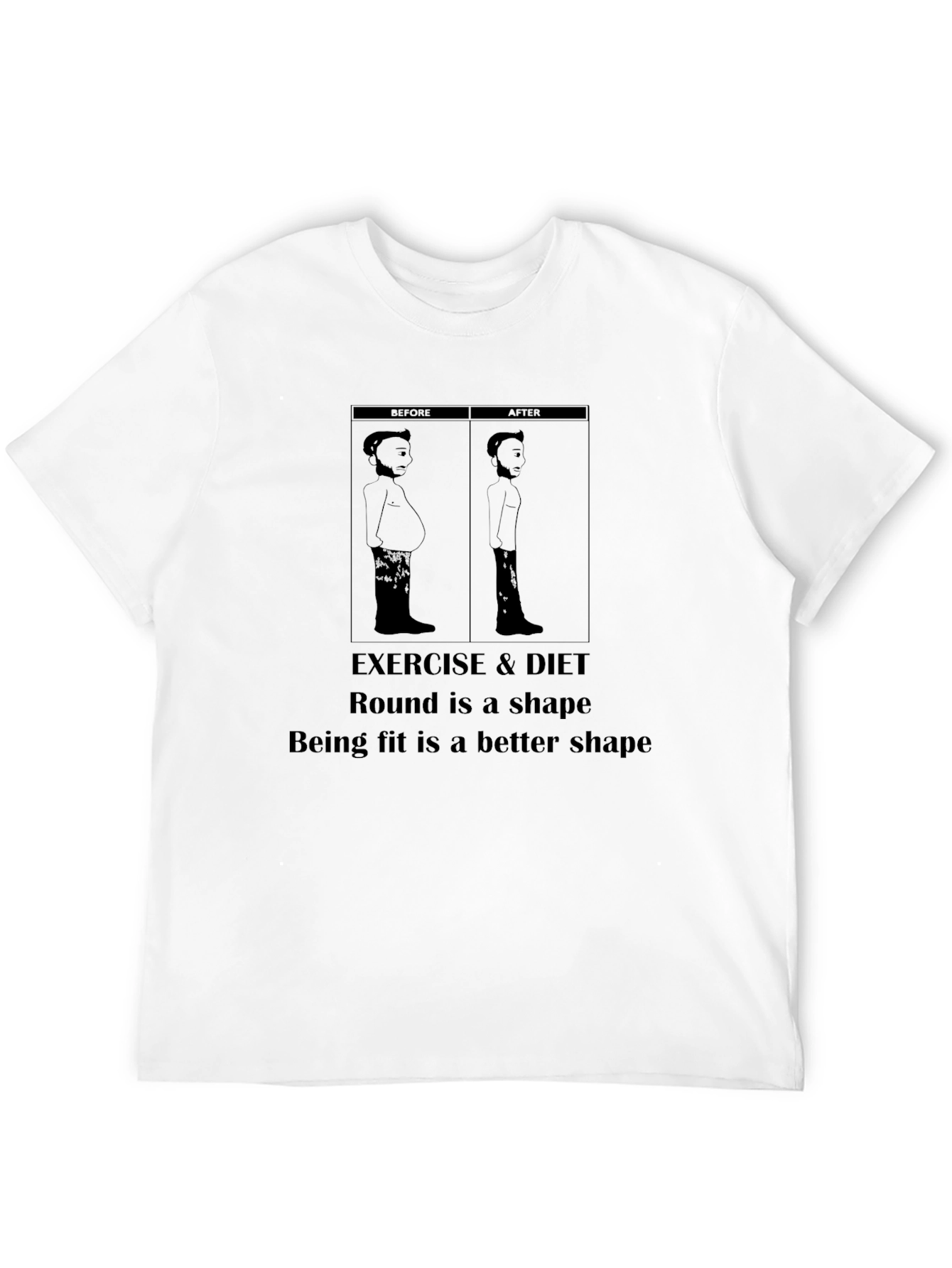 Black Exercise & Diet Funny Graphic T-Shirt view 12