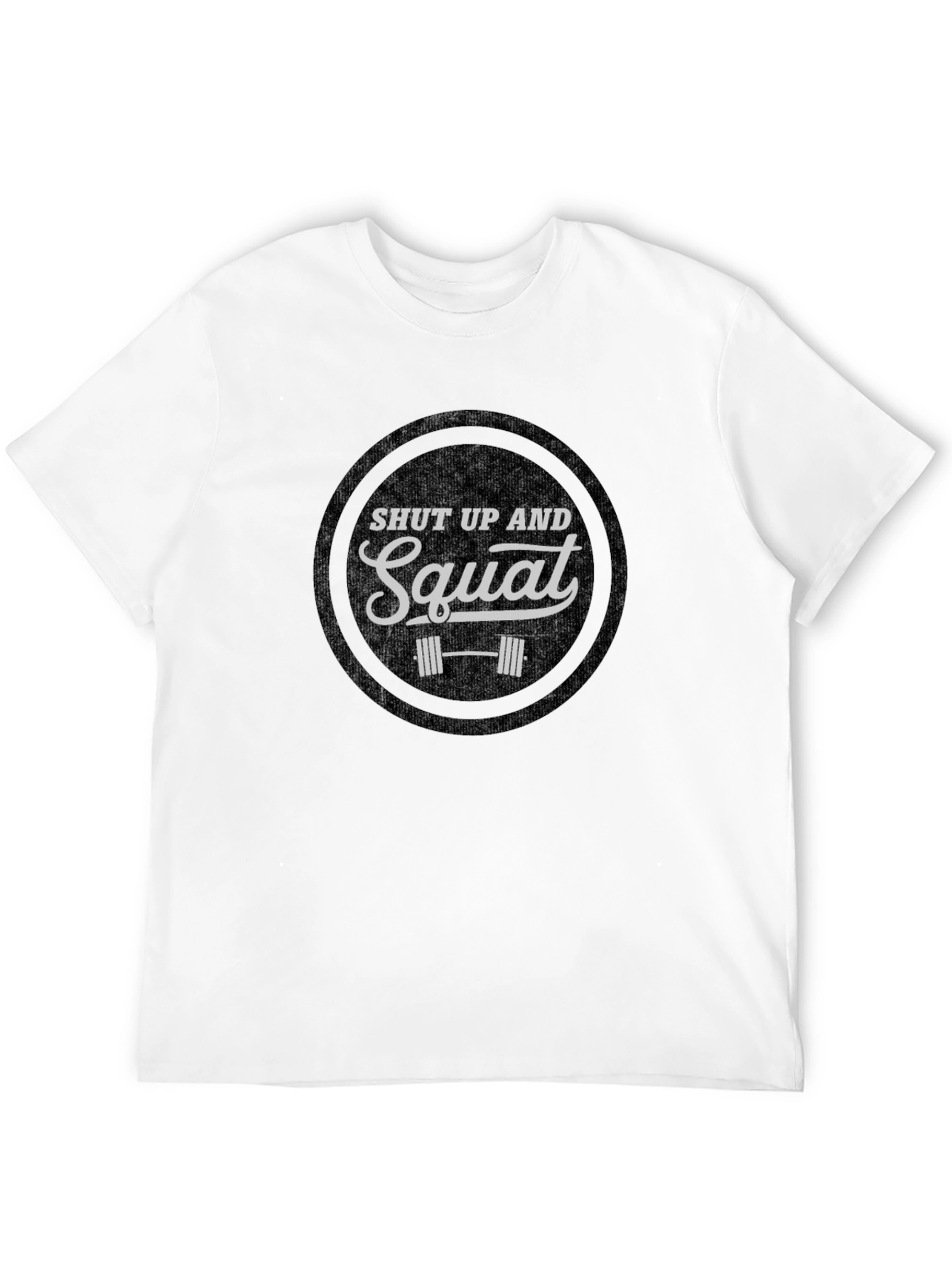 Black Shut Up and Squat Black Graphic Tee - Gym Workout Shirt view 12