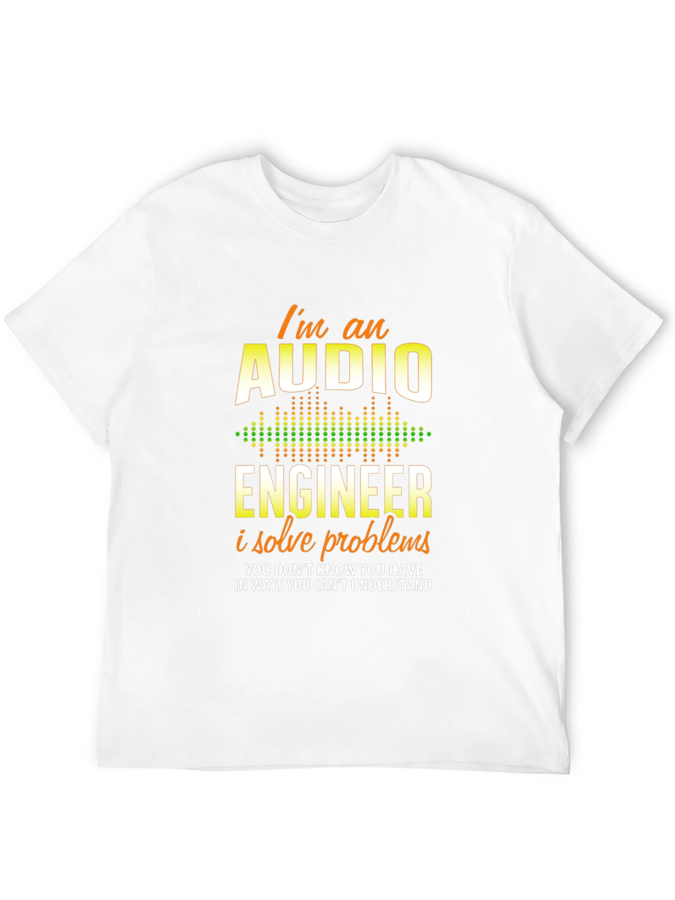 Black Audio Engineer T-Shirt - I Solve Problems Tee view 12