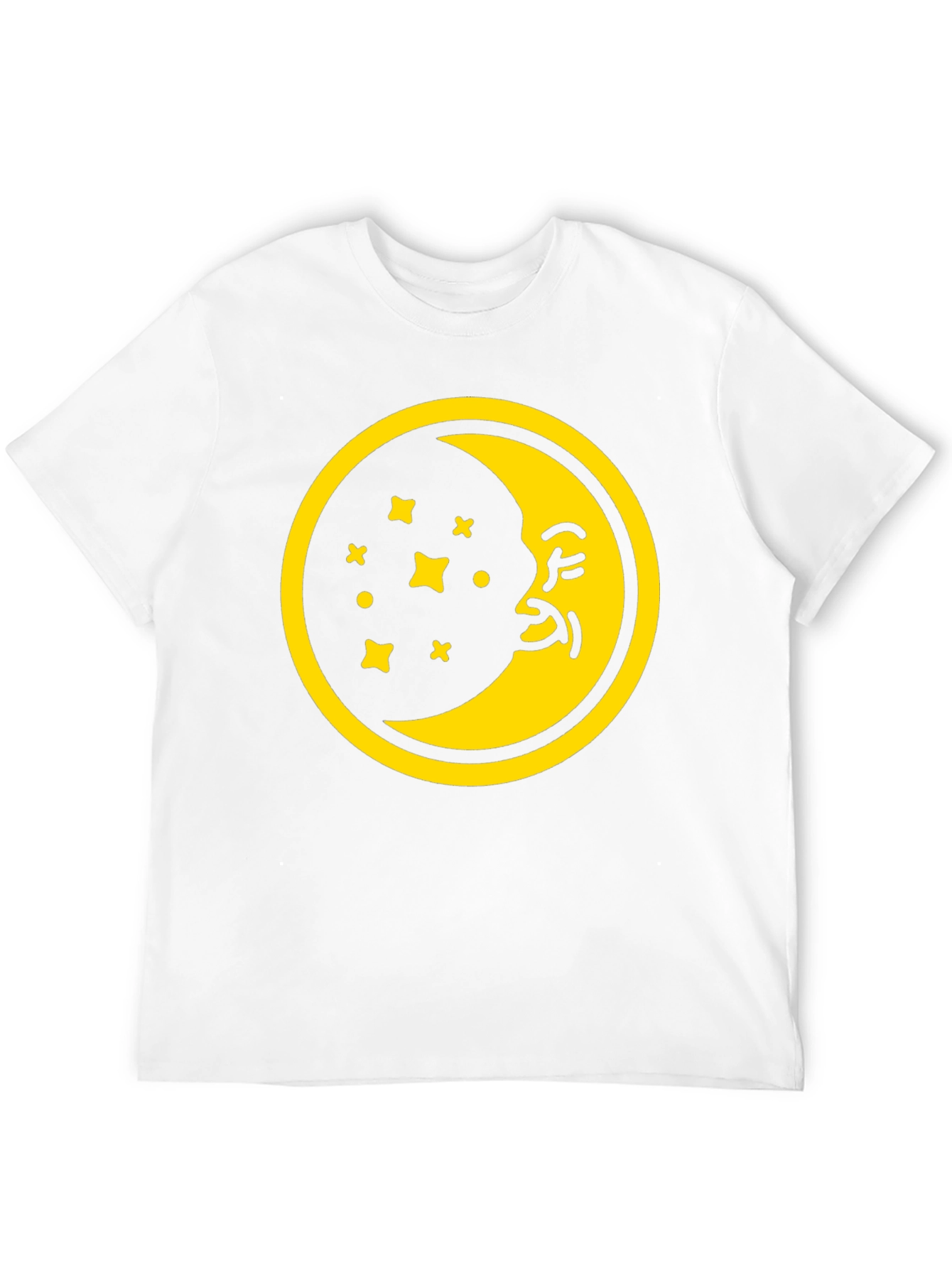 Black Dreamy Moon Graphic Tee - Black Cotton T-Shirt view 12