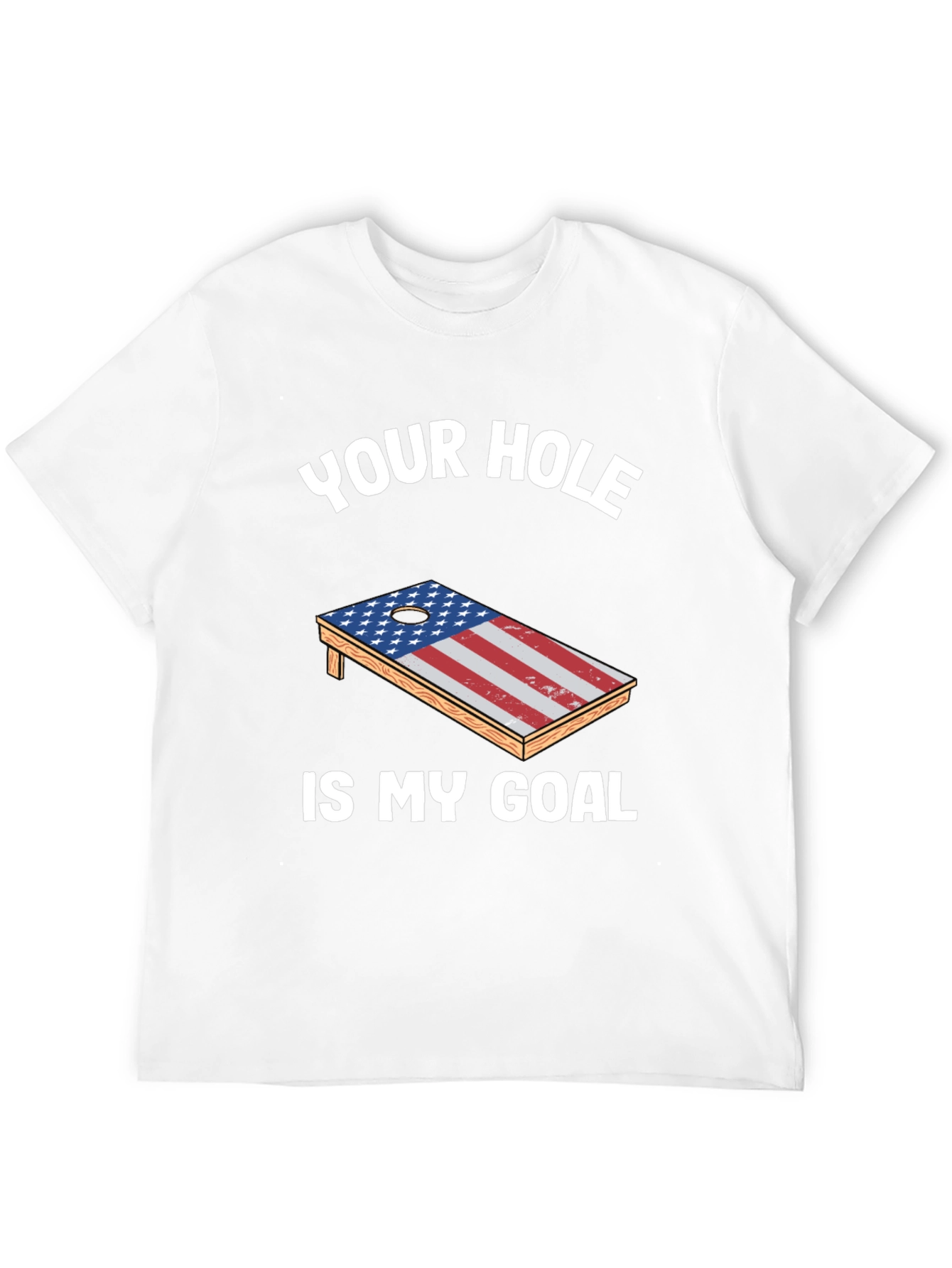 Black Your Hole Is My Goal Patriotic Cornhole T-Shirt view 12