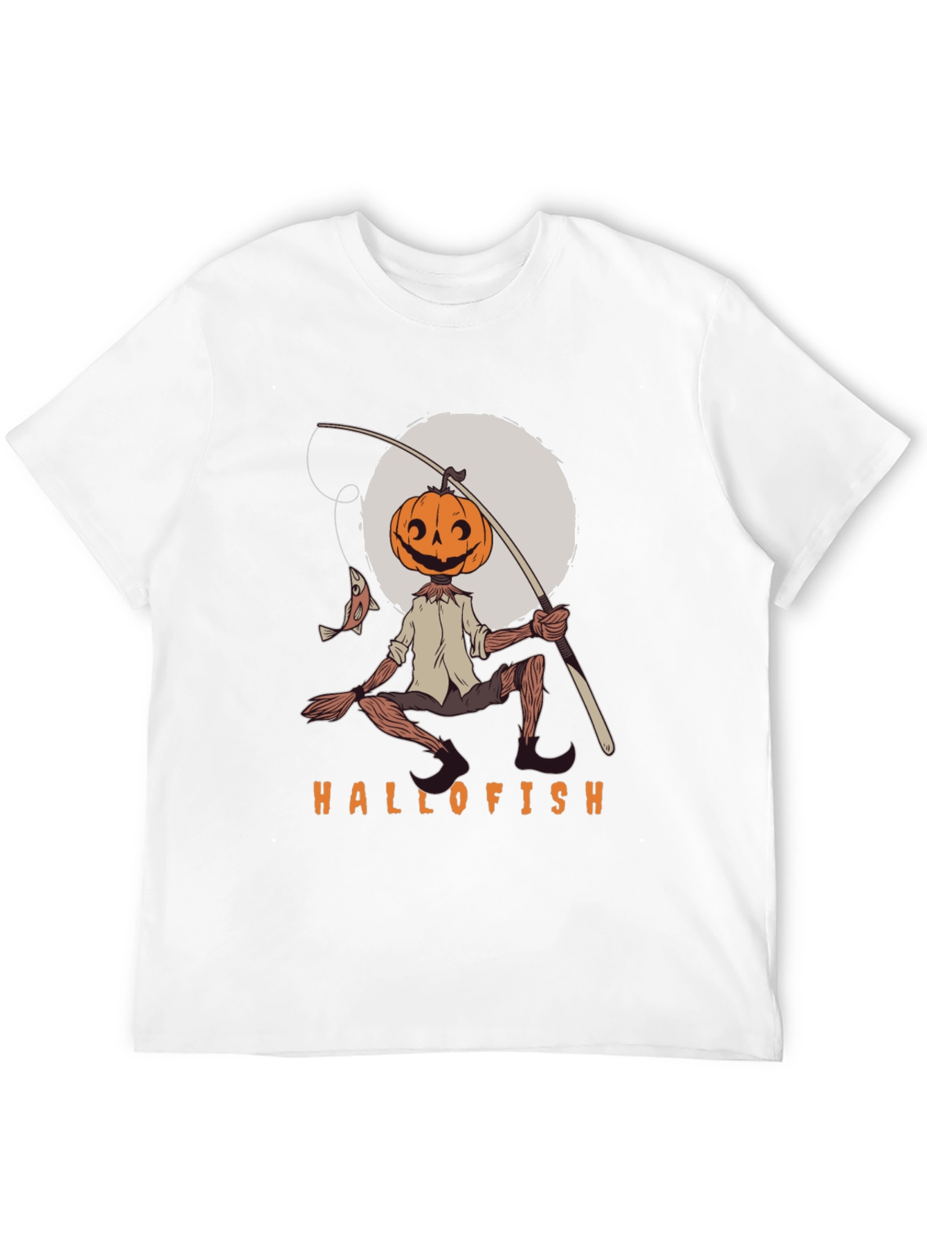 Black Hallofish Graphic Tee - Pumpkin Head Fisherman view 12