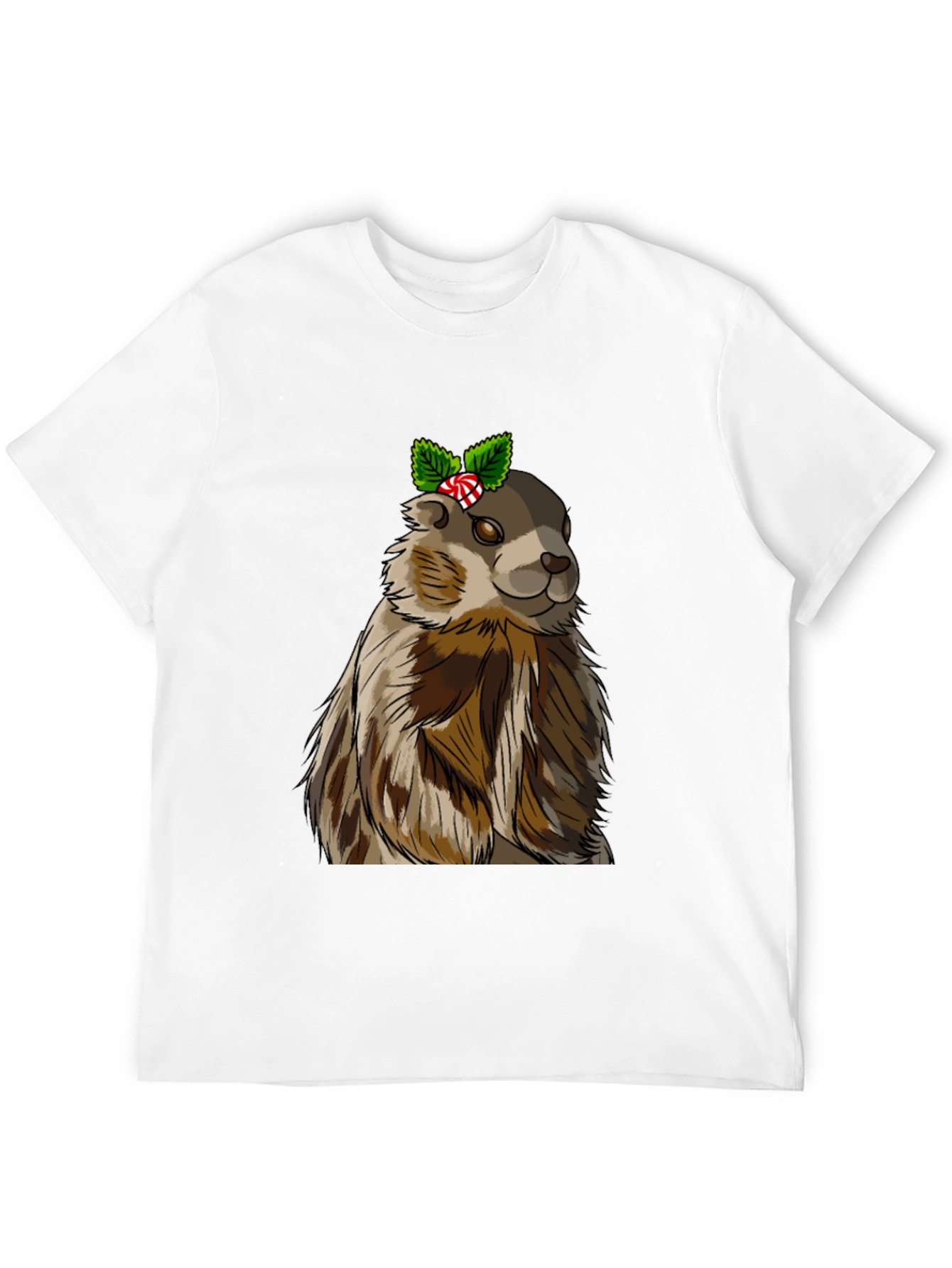 Black Festive Groundhog T-Shirt - Holiday Cheer! view 12