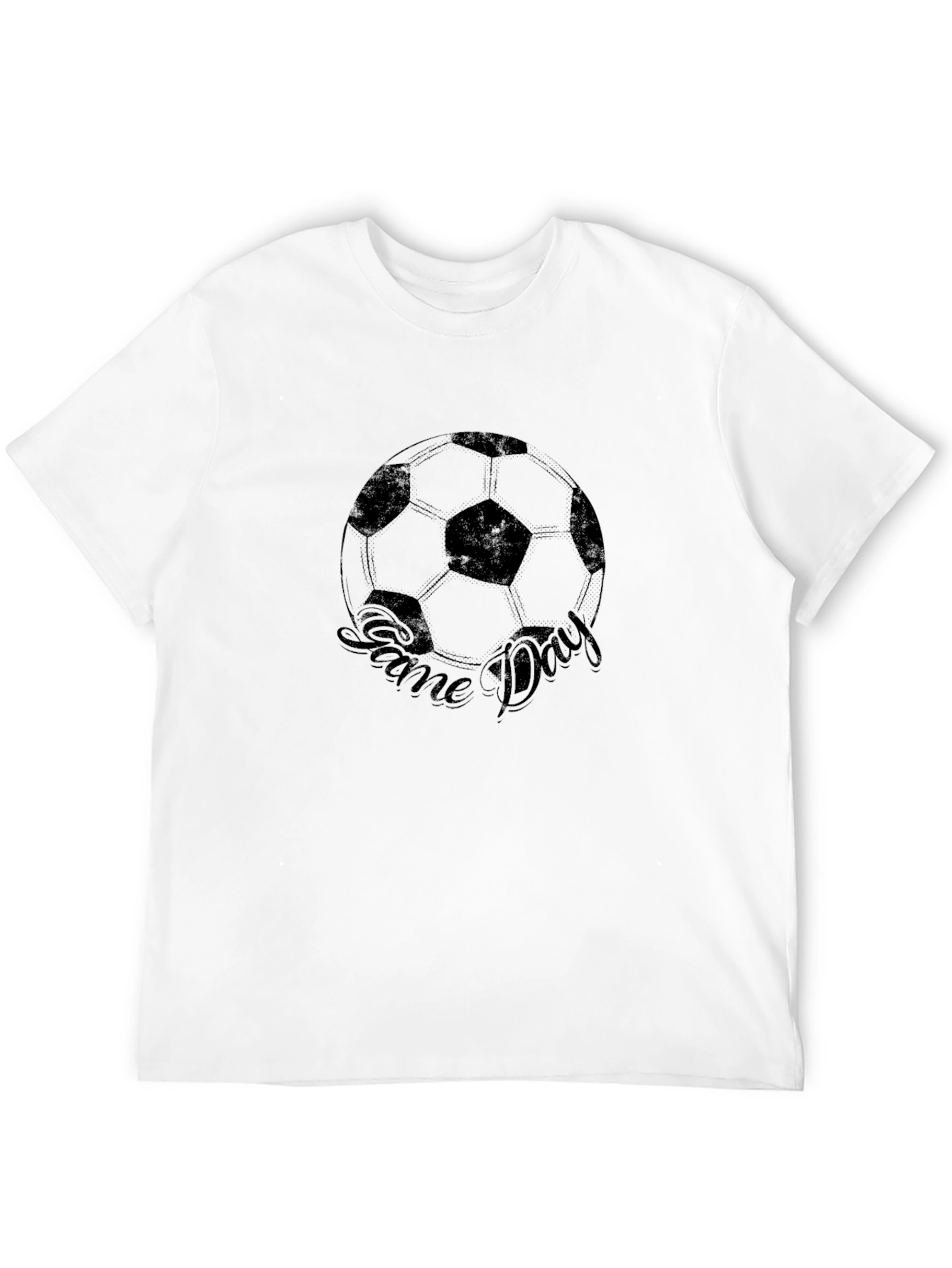 Black Game Day Soccer T-Shirt - Black Cotton Tee view 12