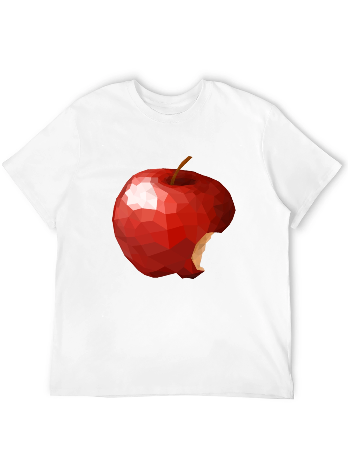 Black Geometric Bitten Apple Graphic T-Shirt view 12