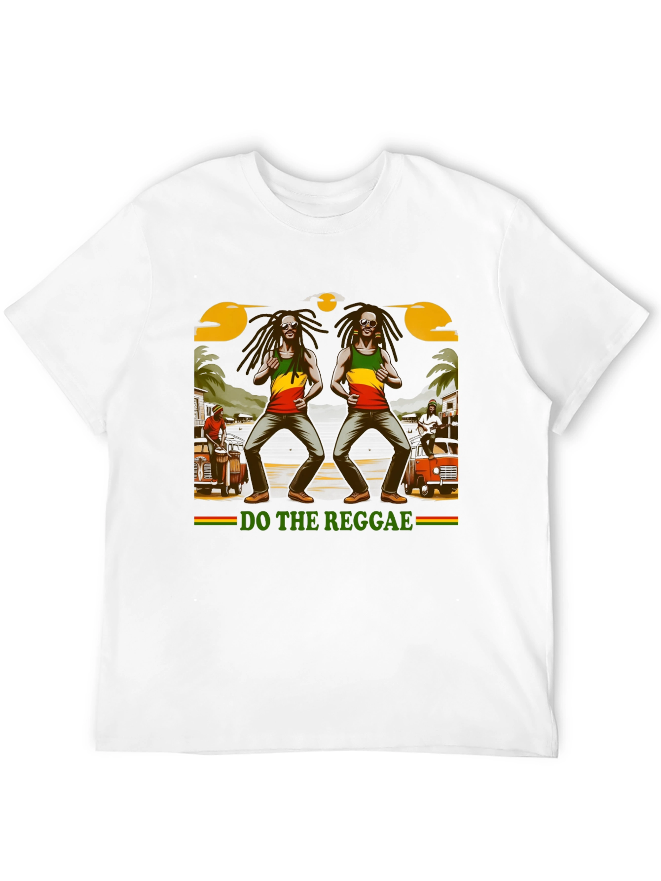 Black Do The Reggae Graphic Tee - Black Cotton T-Shirt view 12