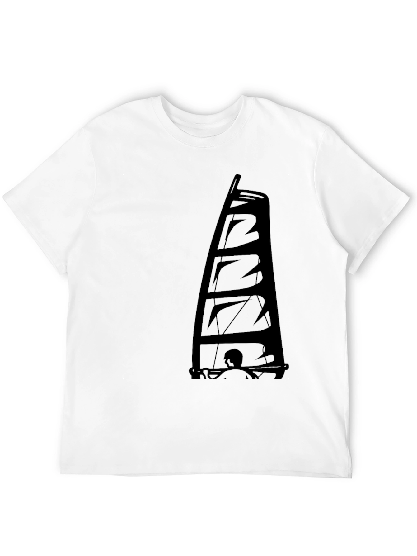 Black Sailing Graphic Tee - Black Crew Neck T-Shirt view 12