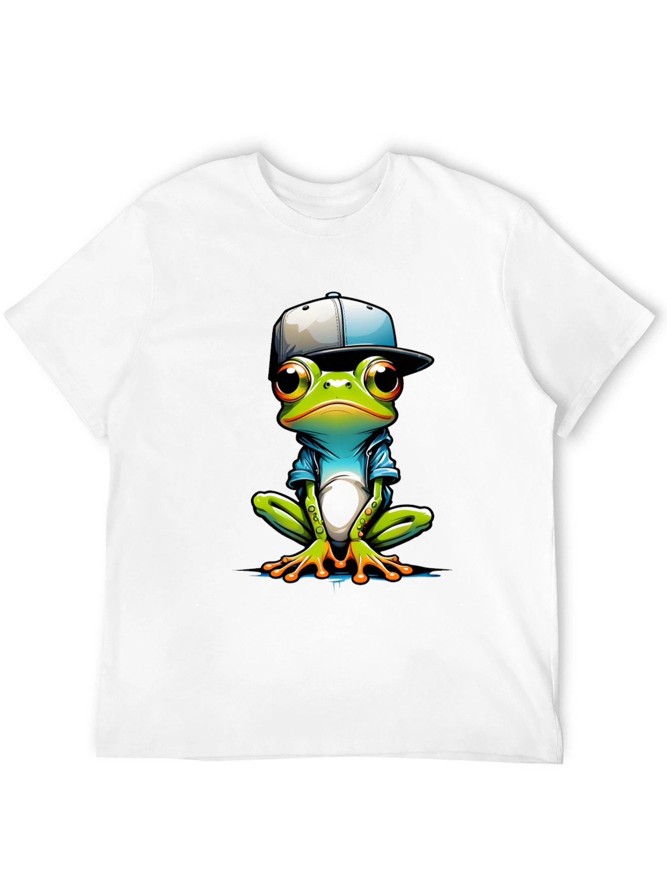 Black Cool Frog Graphic Tee - Trendy Animal Print T-Shirt view 12