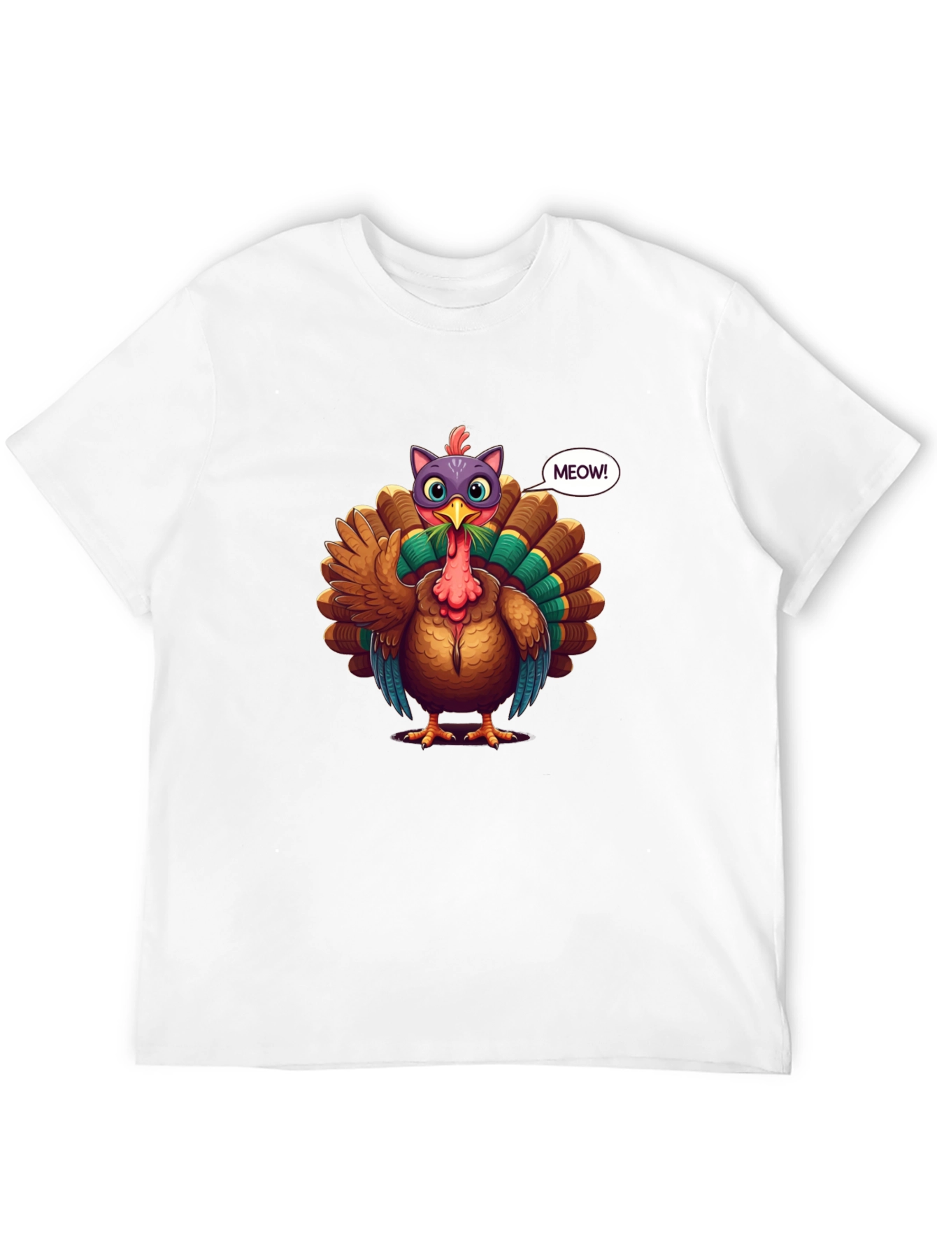 Black Turkey Cat Meow Black T-Shirt view 12