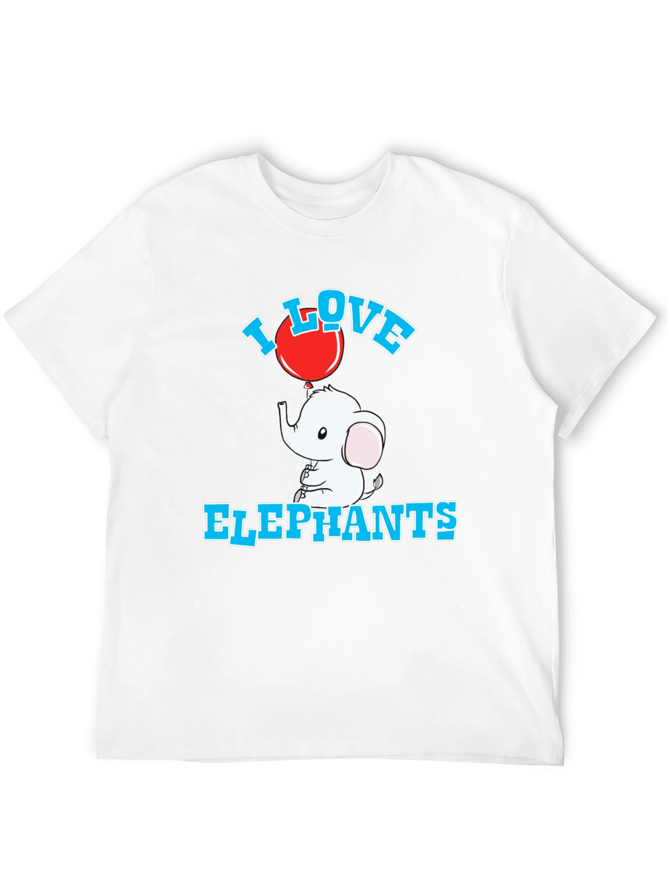 Black I Love Elephants Black Graphic Tee view 12