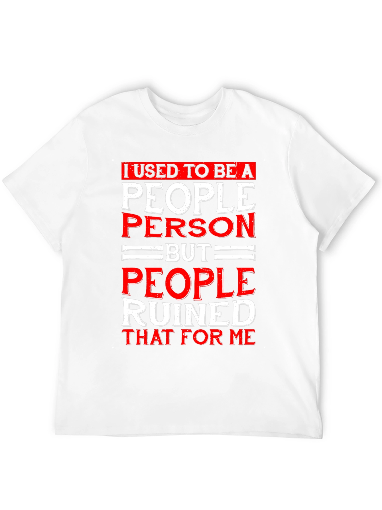Black I Used To Be A People Person Graphic T-Shirt view 12