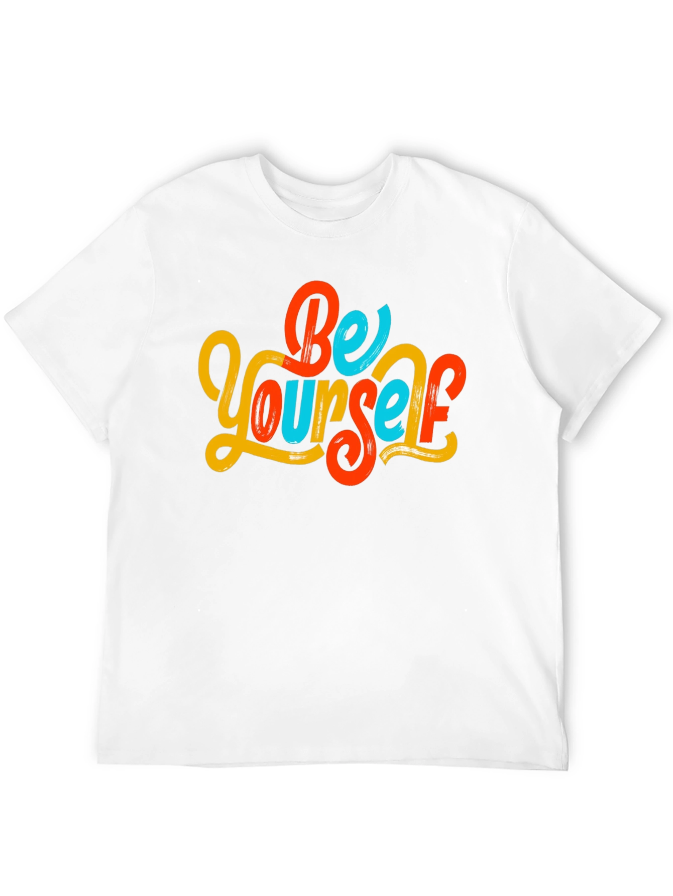 Black Be Yourself Graphic Tee - Men's Black T-Shirt view 12