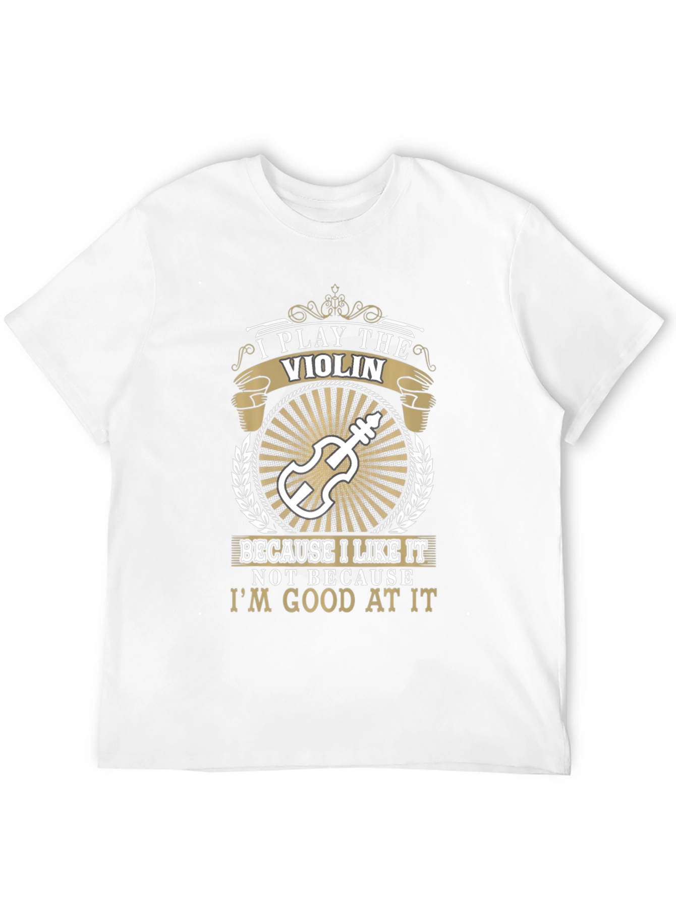 Black Violin Player T-Shirt: I Play The Violin Because I Like It view 12