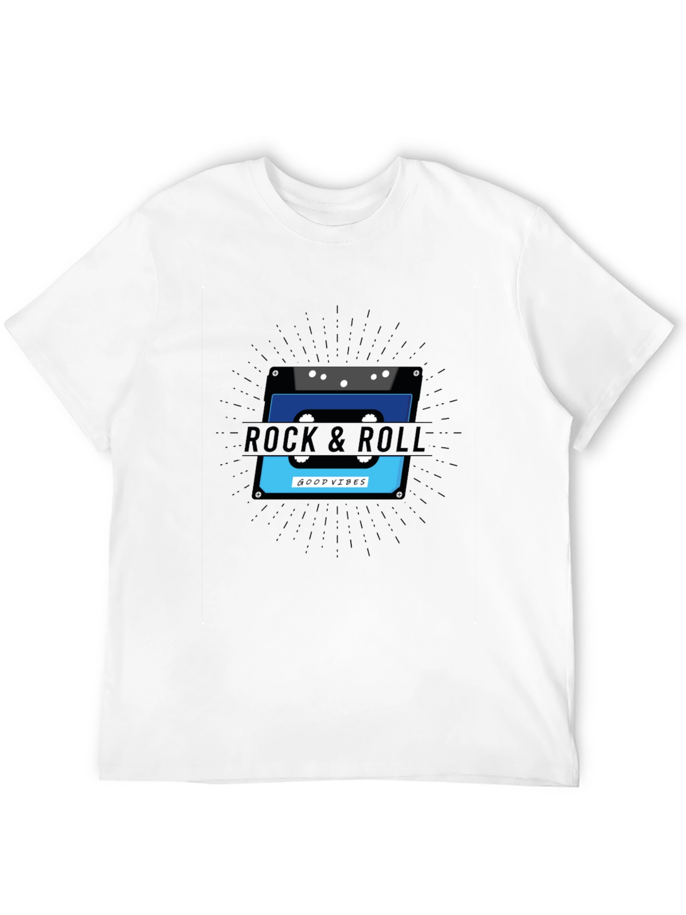 Black Rock & Roll Good Vibes Cassette Tape Graphic Tee view 12