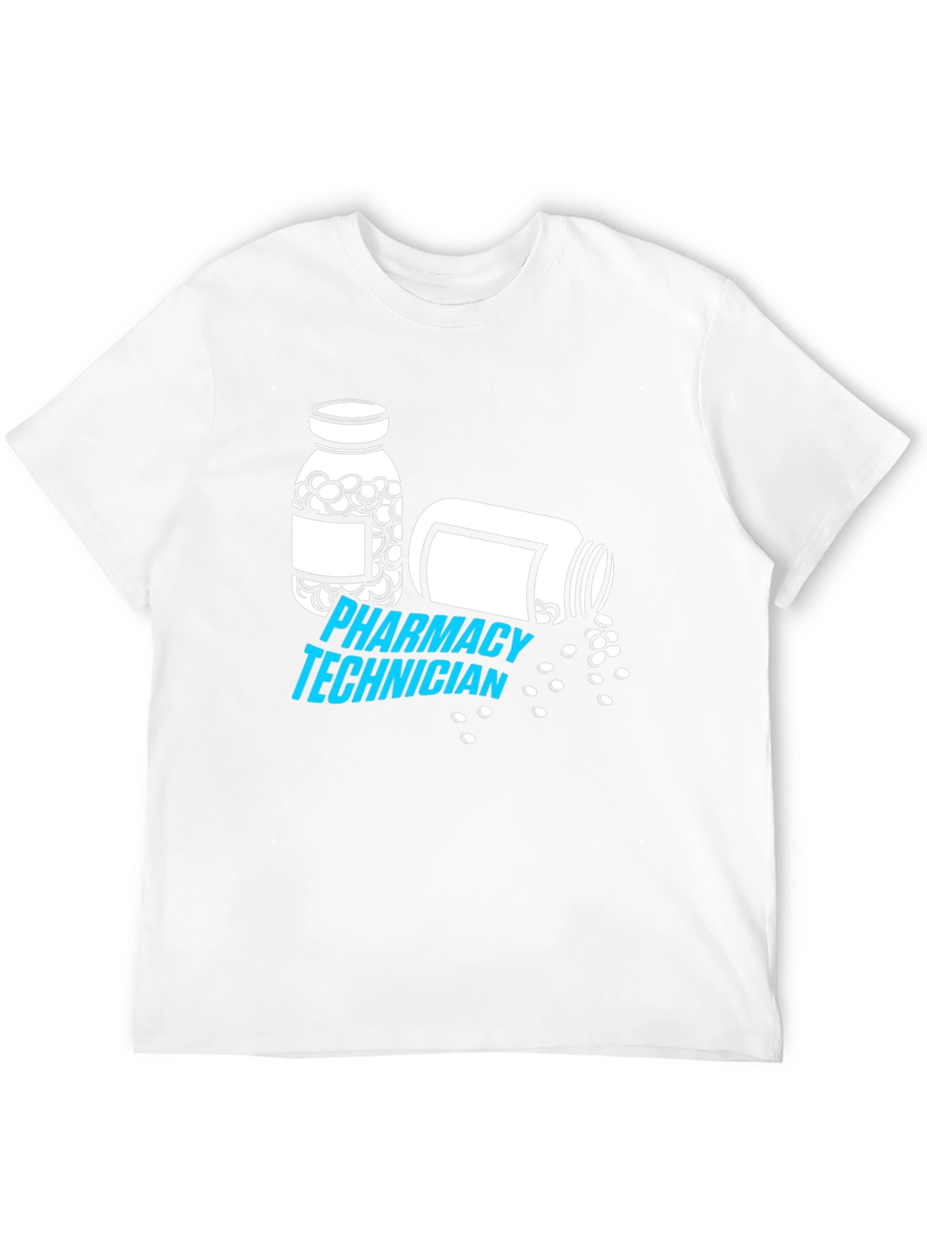 Black Pharmacy Technician T-Shirt - Pill Bottle Graphic view 12