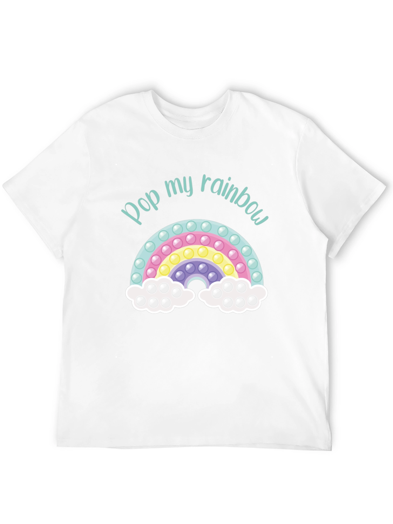 Black Pop My Rainbow Bubble T-Shirt - Novelty Design view 12