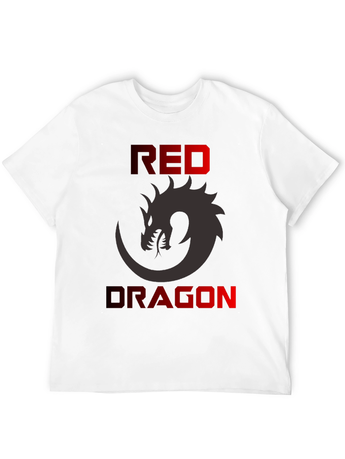 Black Red Dragon Graphic T-Shirt - Men's Black Tee view 12