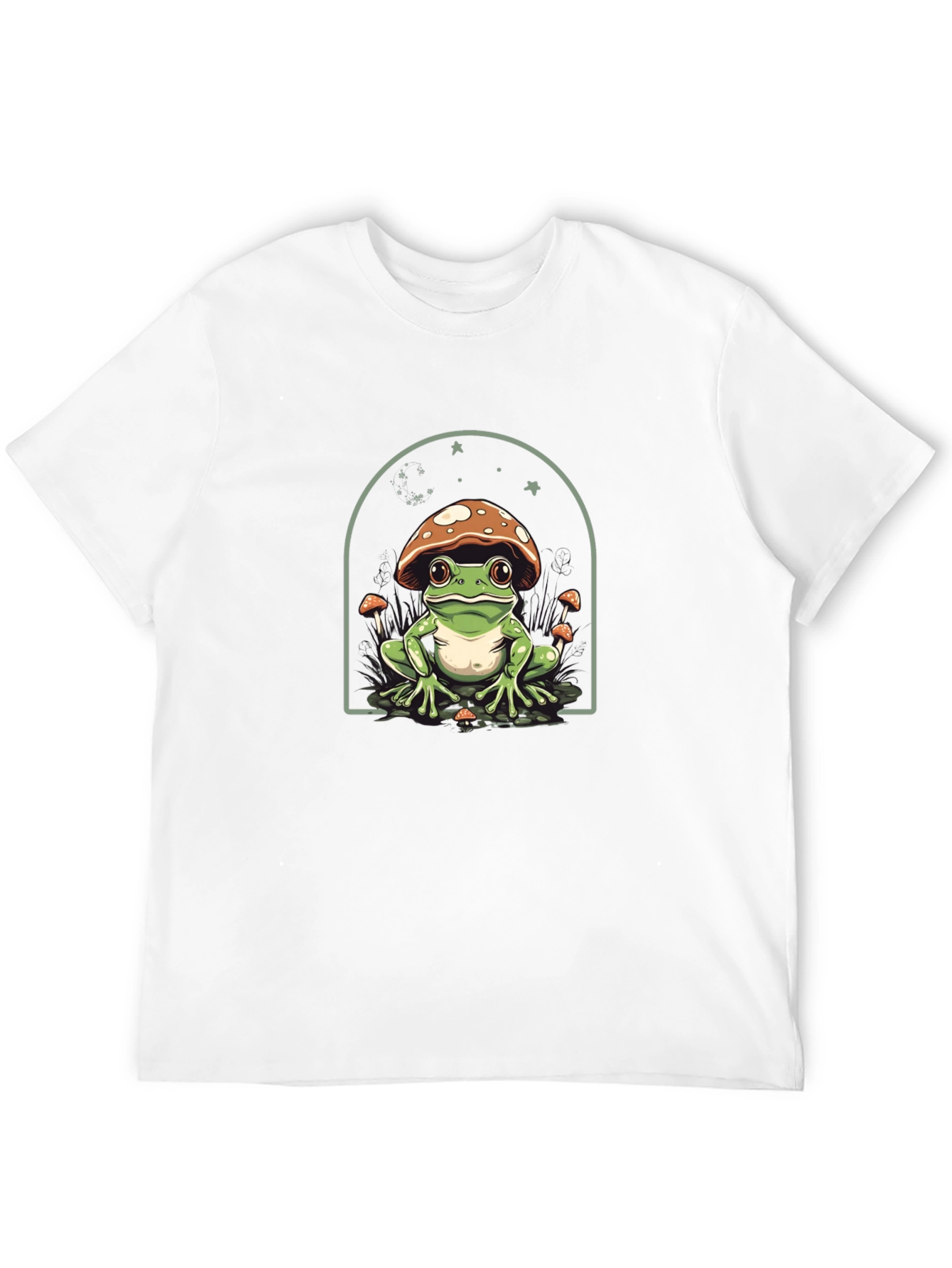 Black Mushroom Frog T-Shirt - Unique Graphic Tee view 12