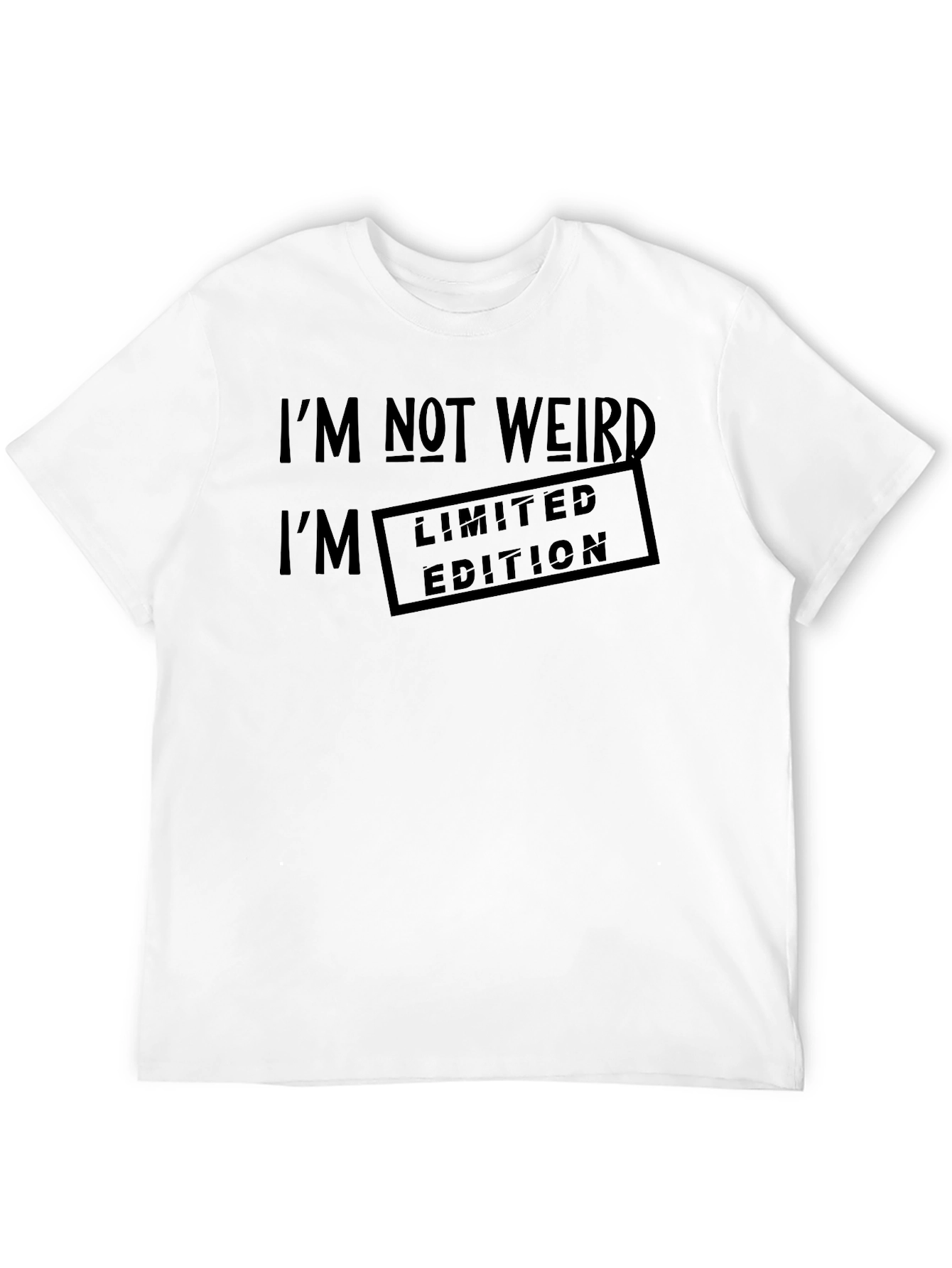 Black I'm Not Weird I'm Limited Edition Black T-Shirt view 12