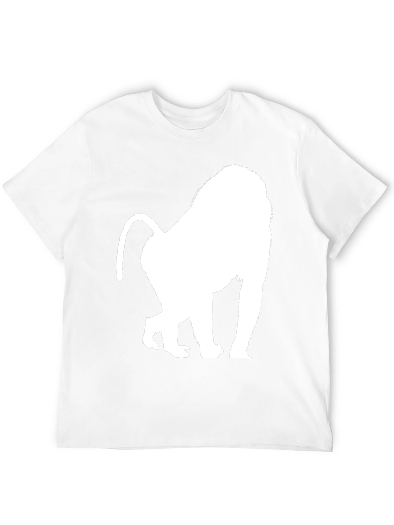 Black Baboon Silhouette Graphic Tee - Black Cotton Blend view 12