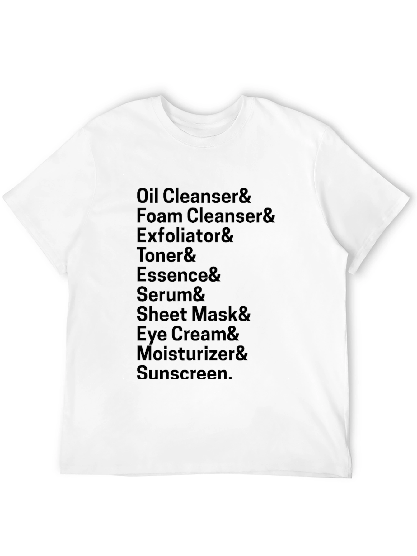 Black Skincare Routine Steps T-Shirt view 12