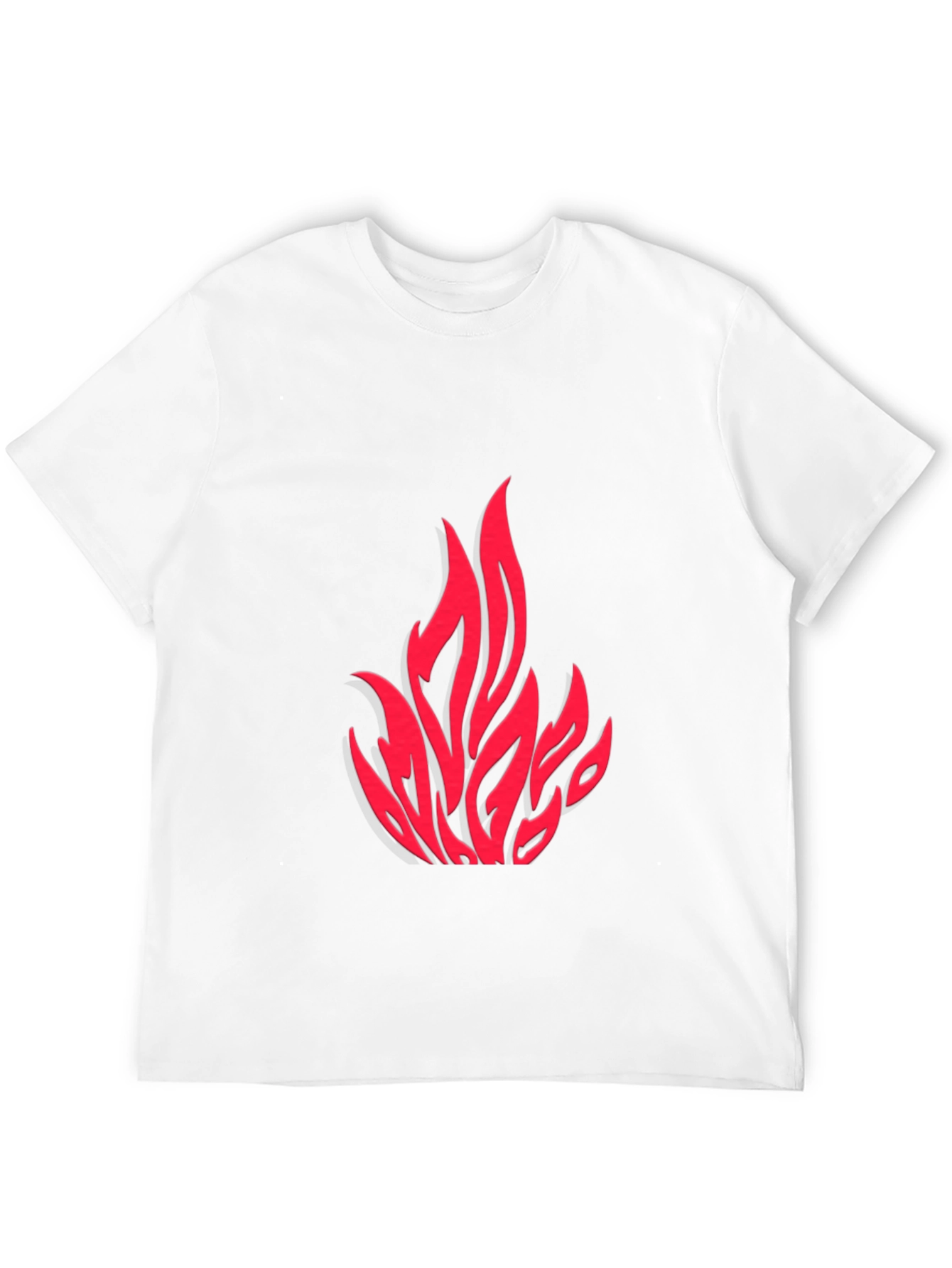 Black Fiery Red Graphic Print Black T-Shirt view 12