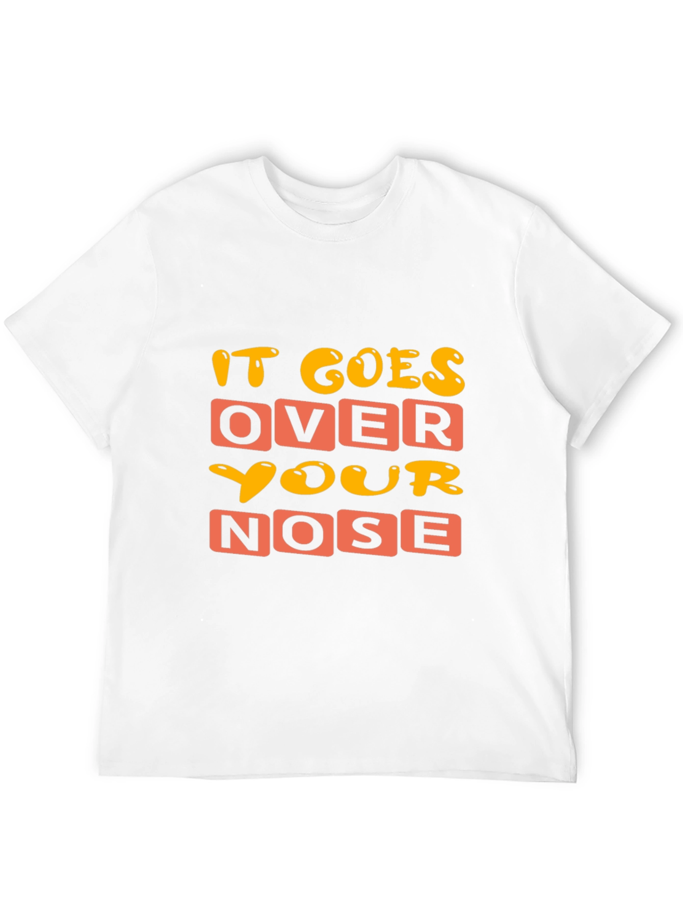 Black Funny 'It Goes Over Your Nose' Graphic T-Shirt view 12