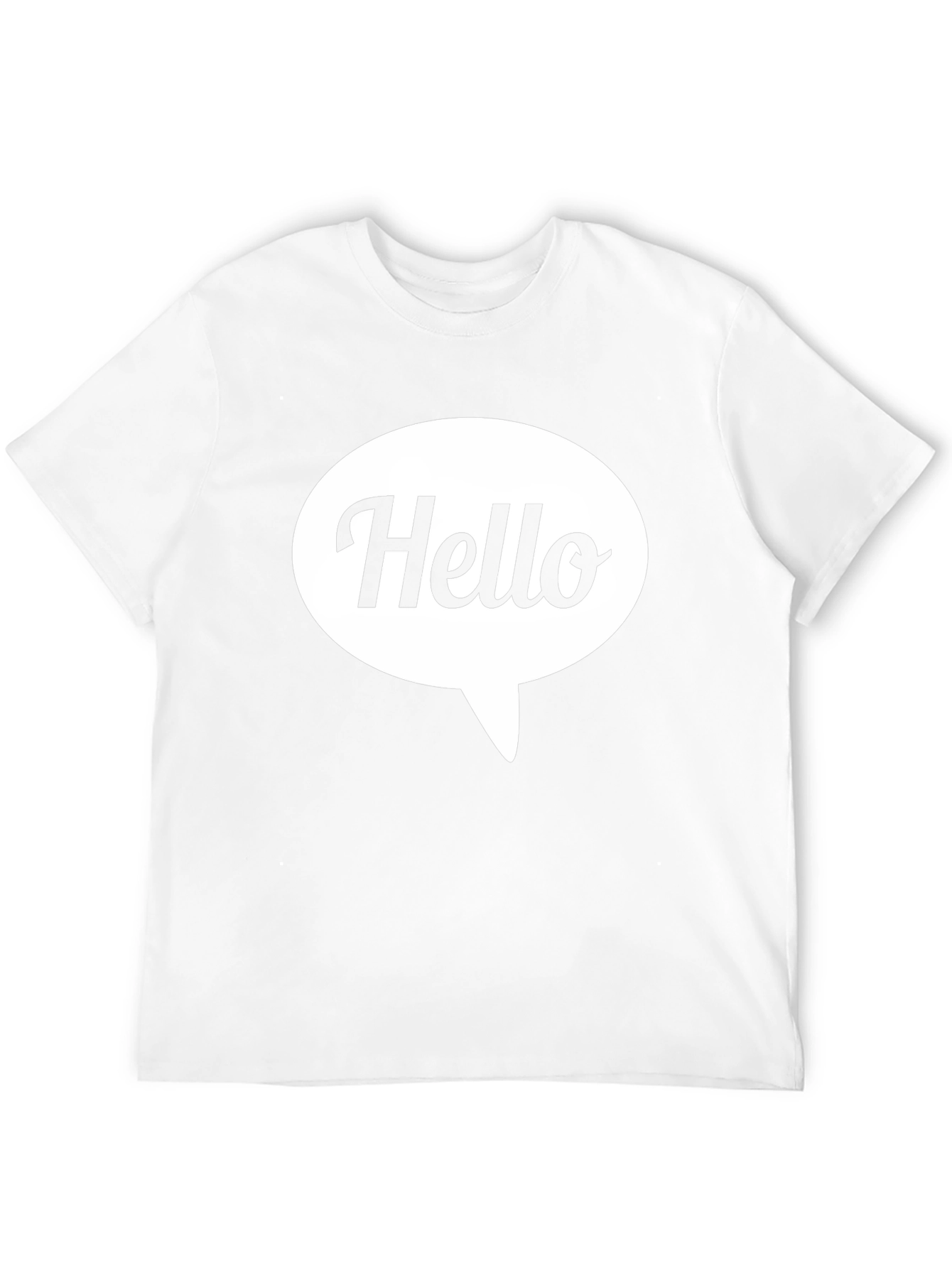 Black Hello Speech Bubble Graphic Tee - Casual Comfort view 12