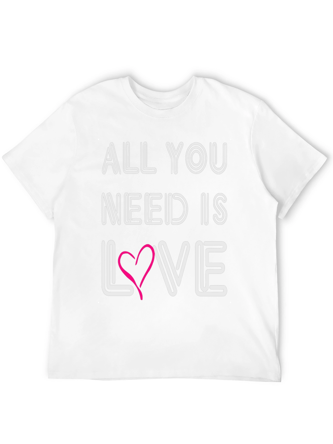 Black All You Need Is Love T-Shirt view 12