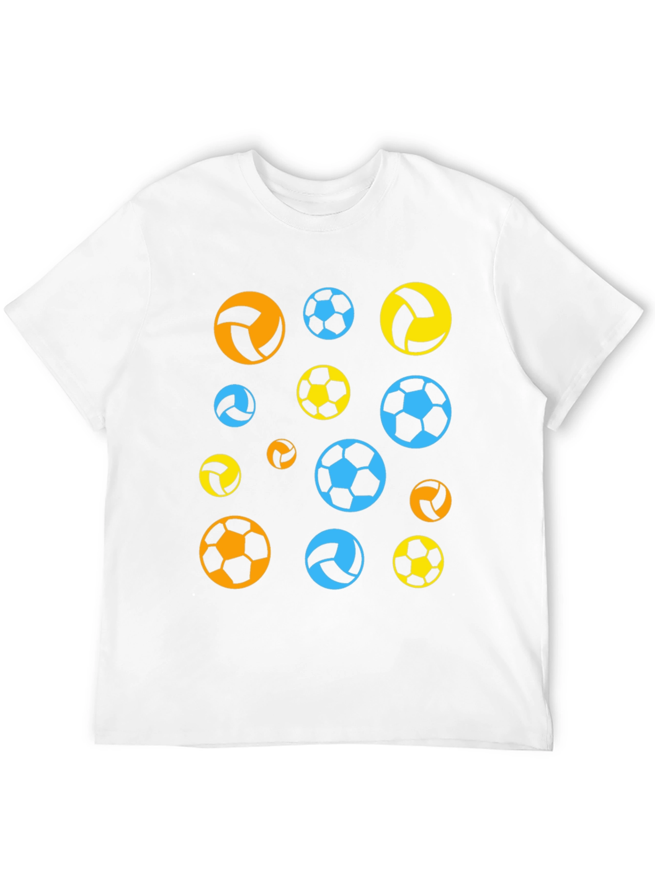 Black Funky Sports Ball T-Shirt - Casual Black Tee view 12