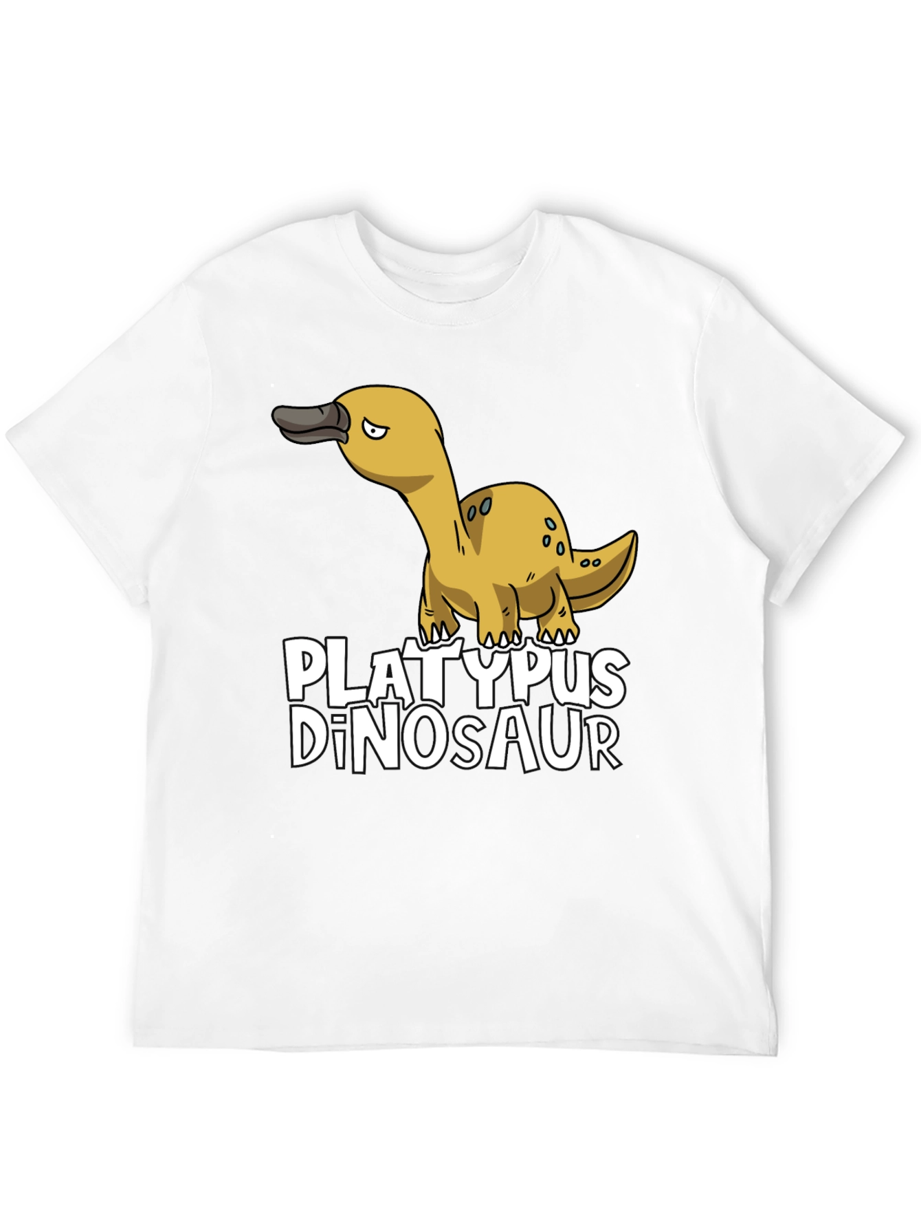 Black Platypus Dinosaur Funny Graphic Tee view 12