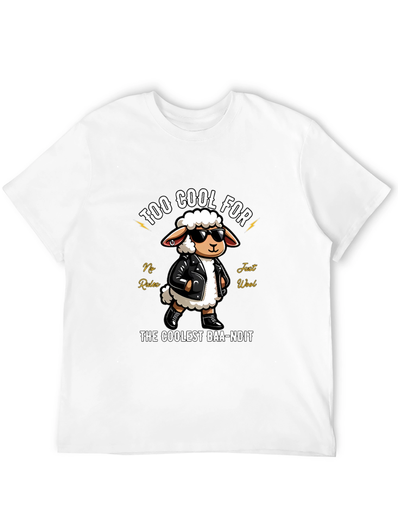 Black Coolest Baa-ndit T-Shirt view 12