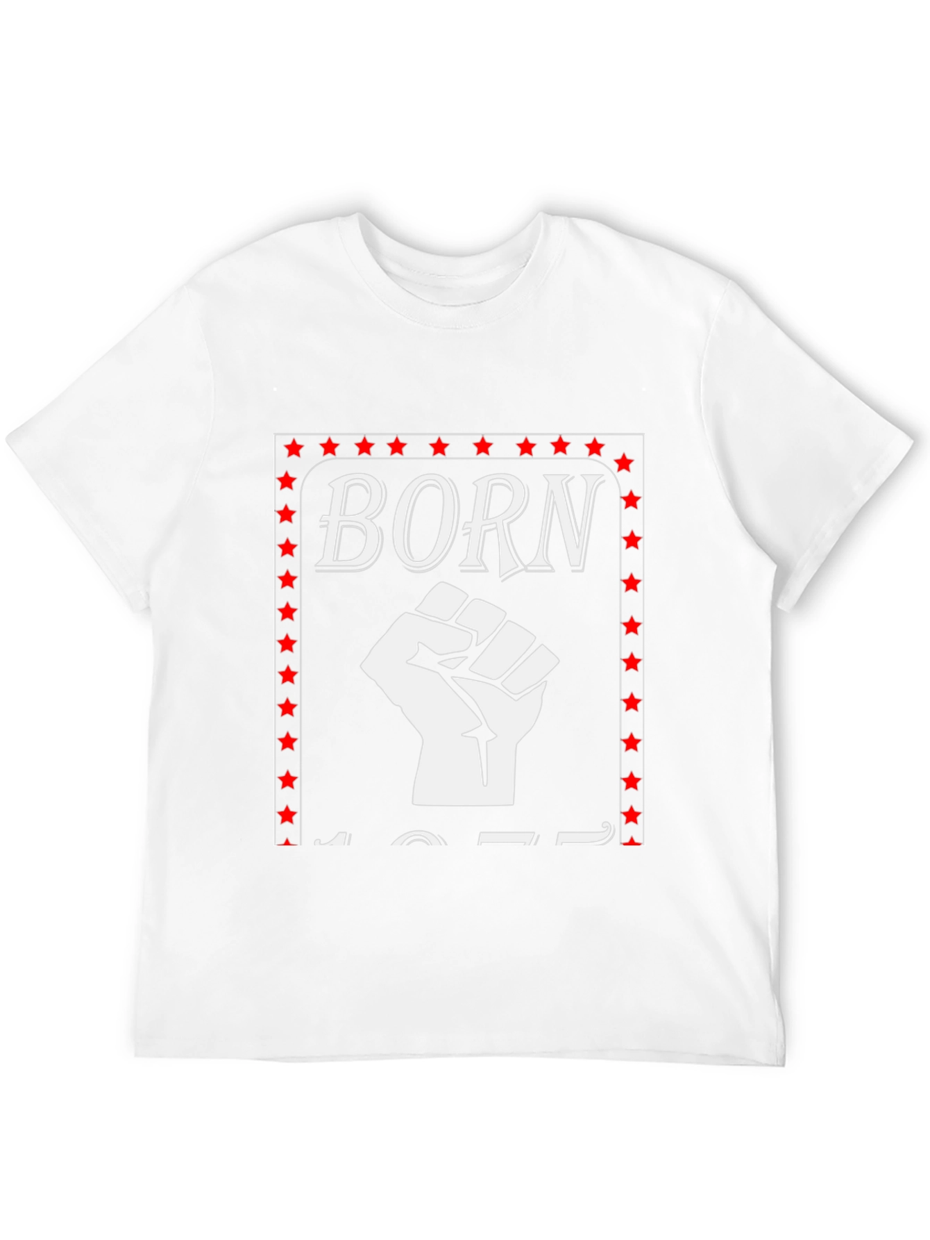 Black Born 1977 Fist Graphic T-Shirt view 12