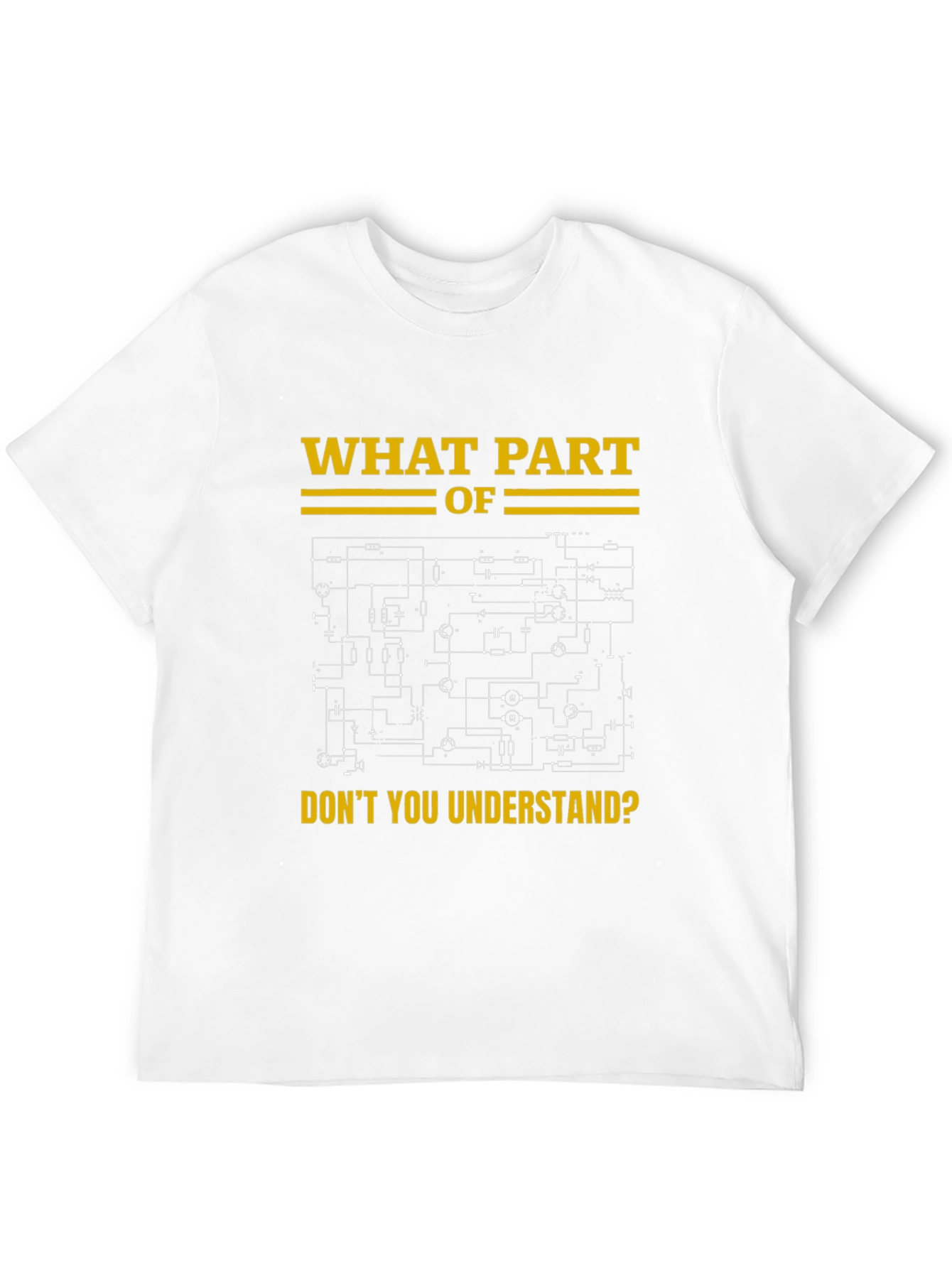 Black Engineer Circuit Diagram T-Shirt - Funny Tech Tee view 12