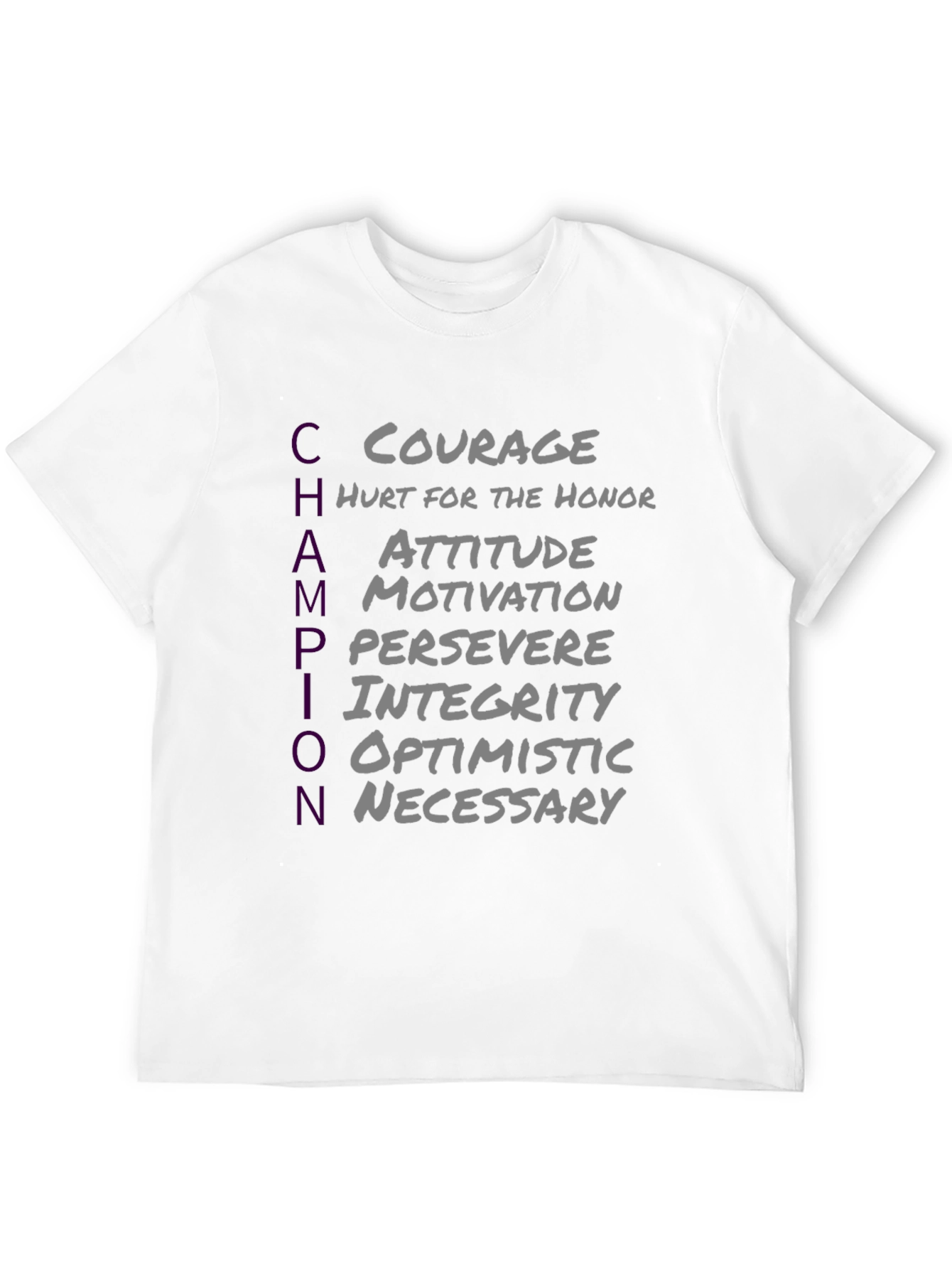 Black Champion T-Shirt: Courage, Attitude, Perseverance view 12